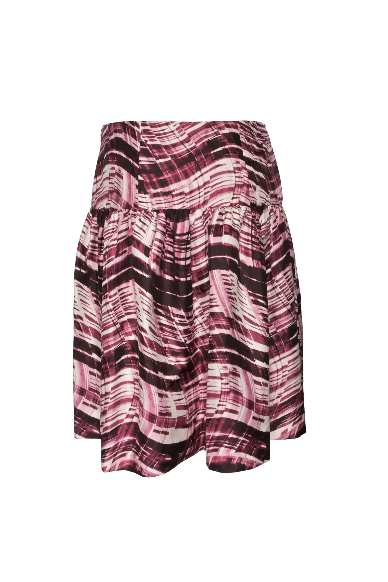 Oscar De La Renta Size 8 Silk Ruched Mini Skirt - Image 2