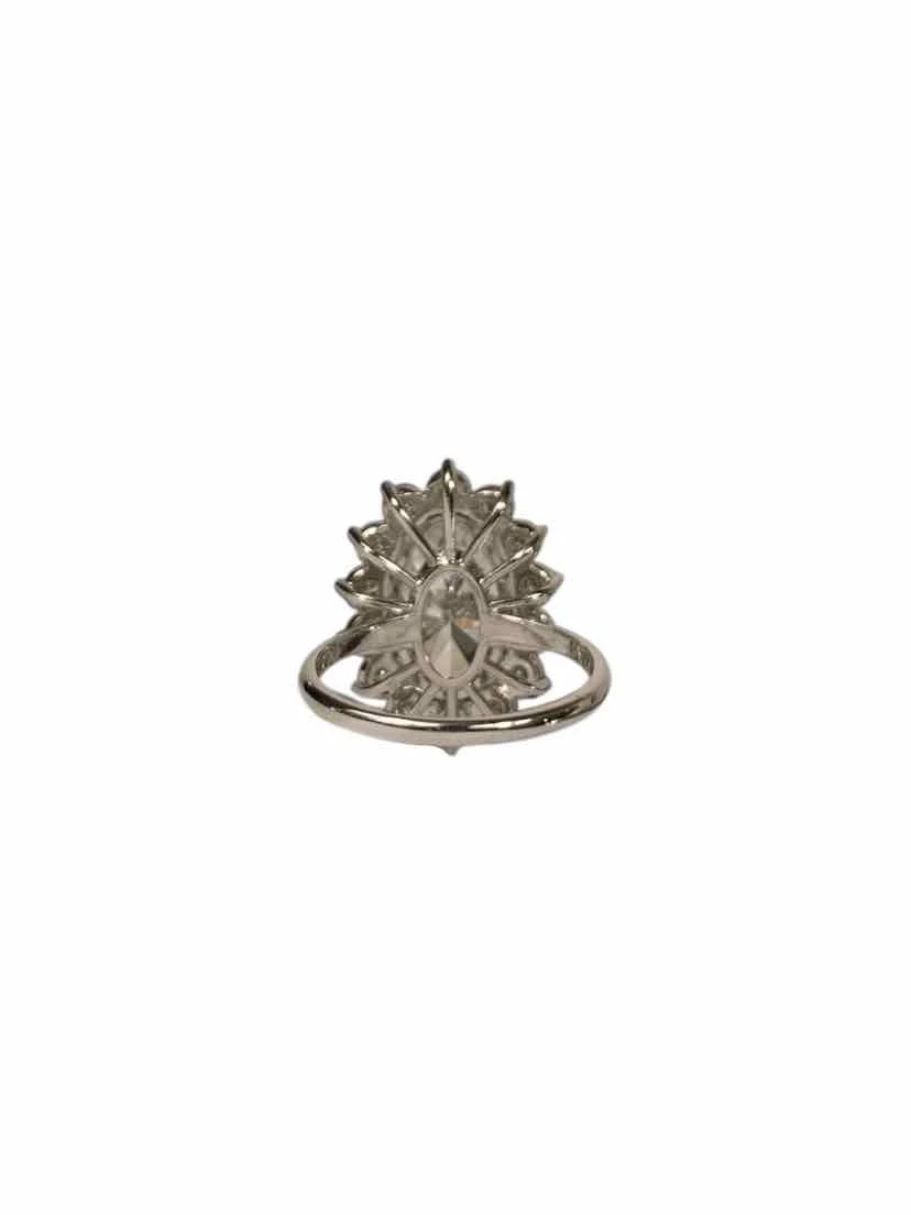 Oval Diamond Pave  Size 6.5 Ring - Image 3