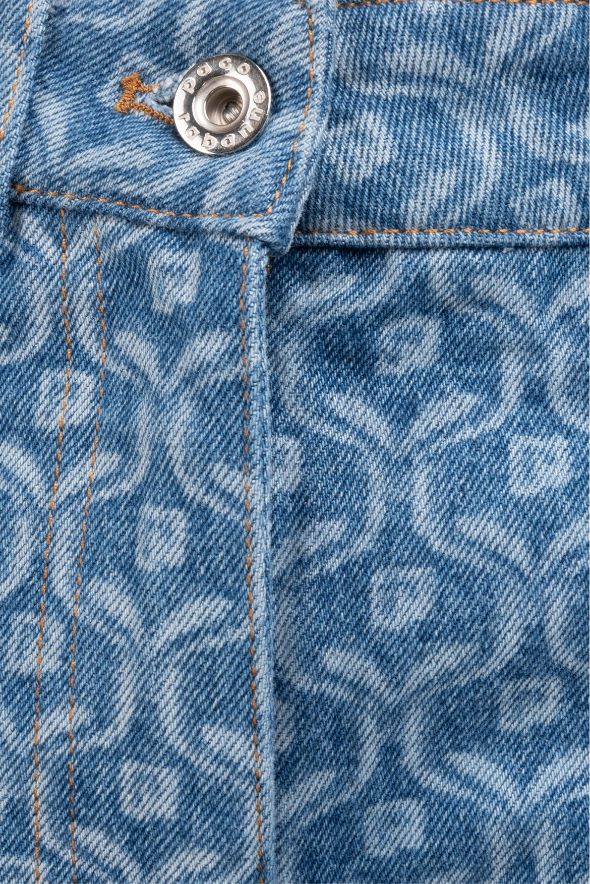 Paco Rabanne Size 36 Blue Motif Jeans - Image 3