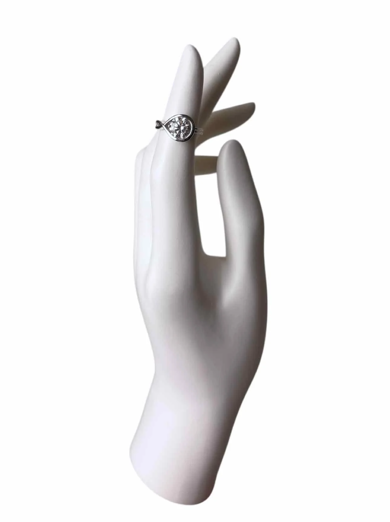 Pandora Size 5 14K Gold Ring with 2CT Lab Grown Diamond. - Image 3