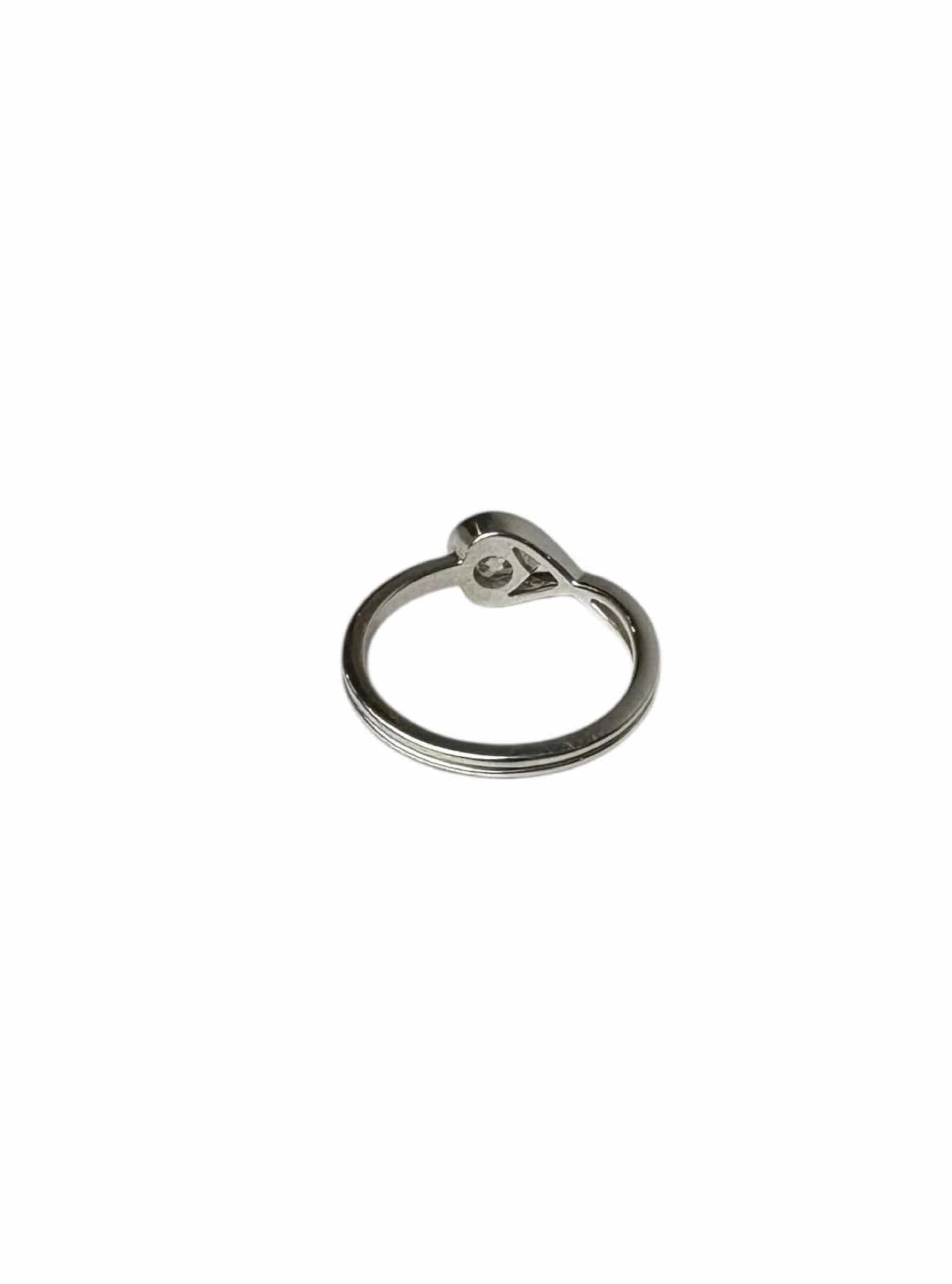Pandora Size 6 14 K White Gold Ring with 0.50CT Lab Grown Diamond. - Image 2