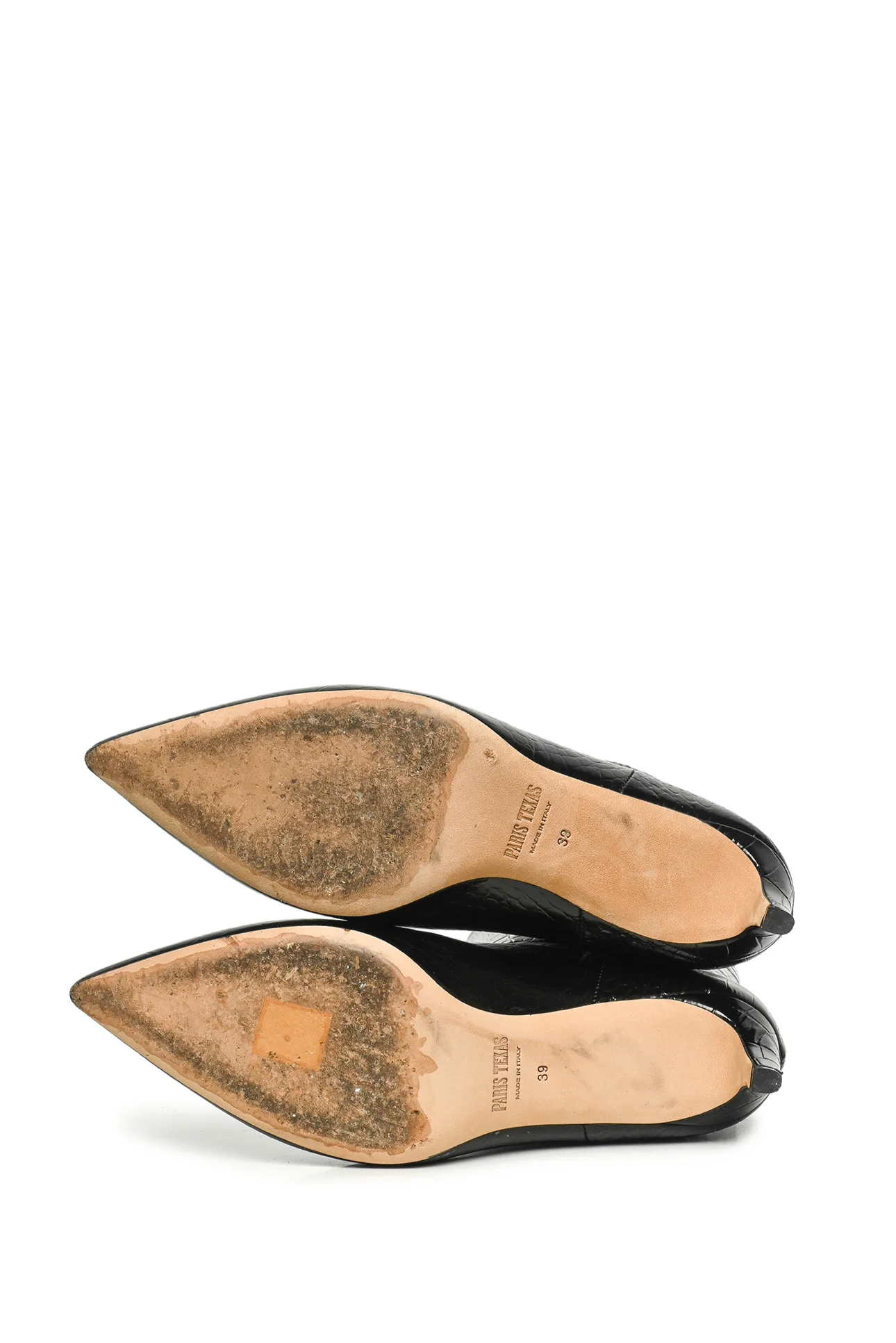 Paris Texas Size 39 Croc-Embossed Leather Stiletto Boots - Image 5
