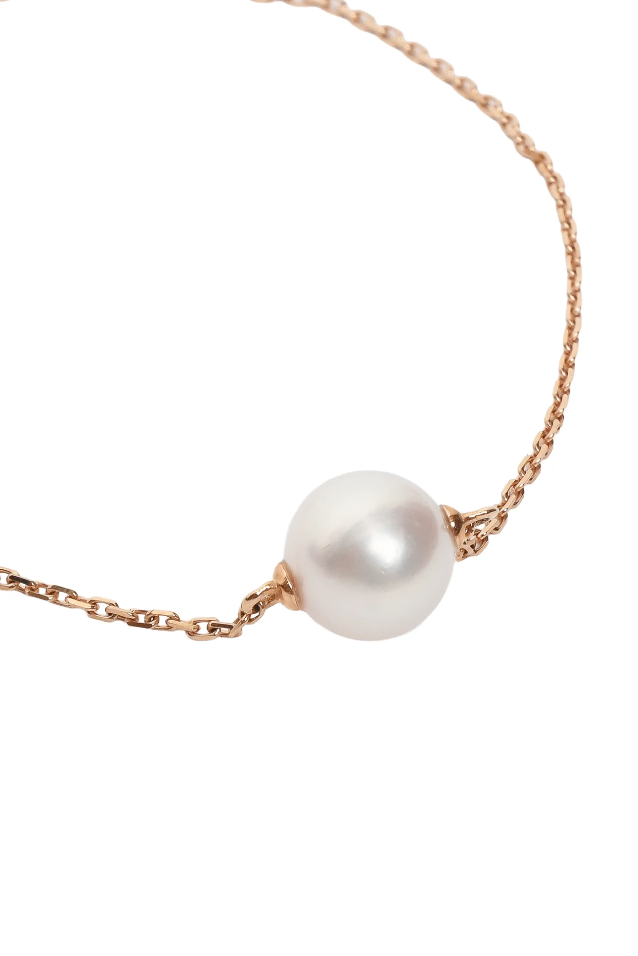 Petitbunnii Bijoux White Akoya Pearl 18K Rose Gold Bracelet - Image 2