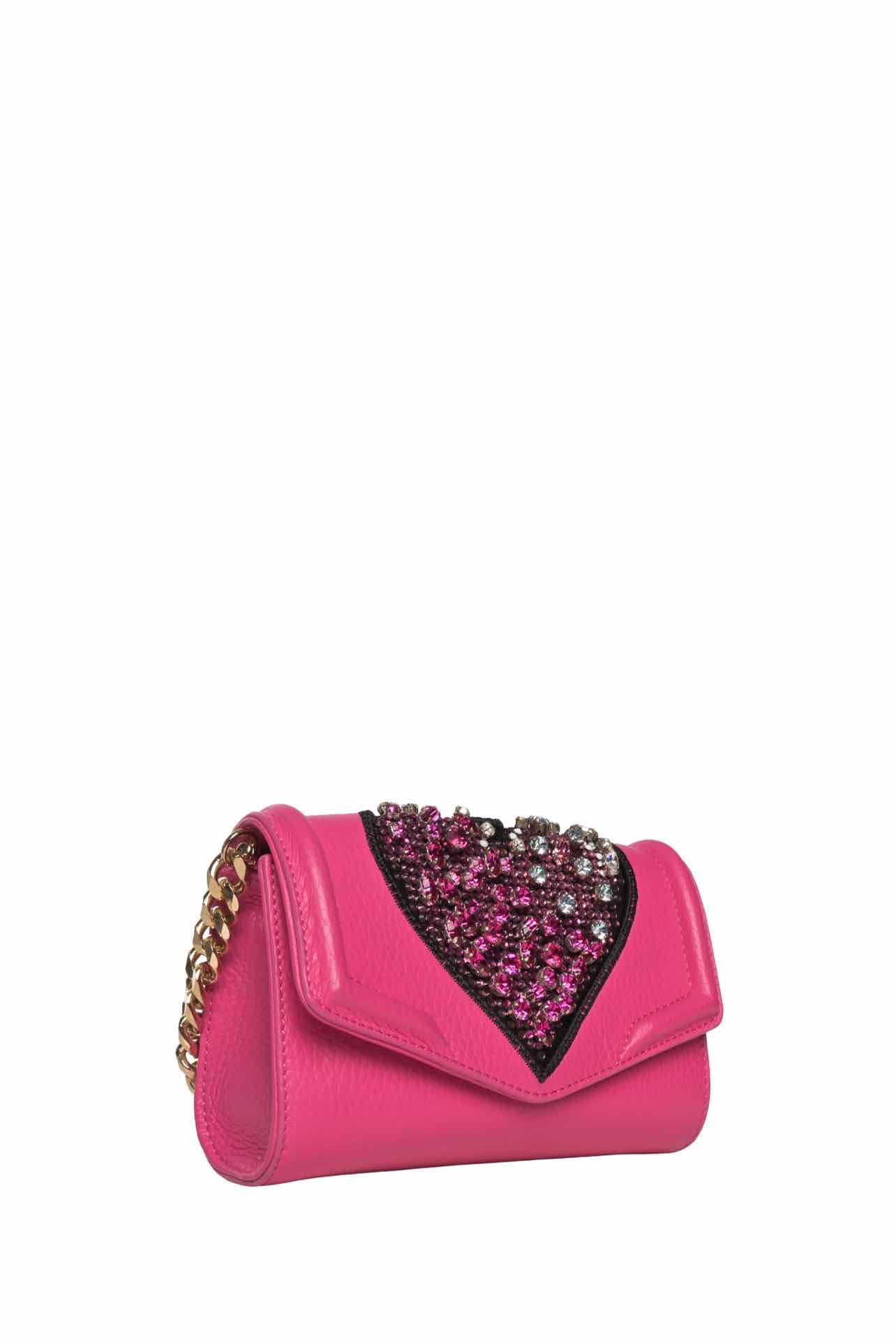 Philipp Plein Crystal Embellished Heart Crossbody - Image 2