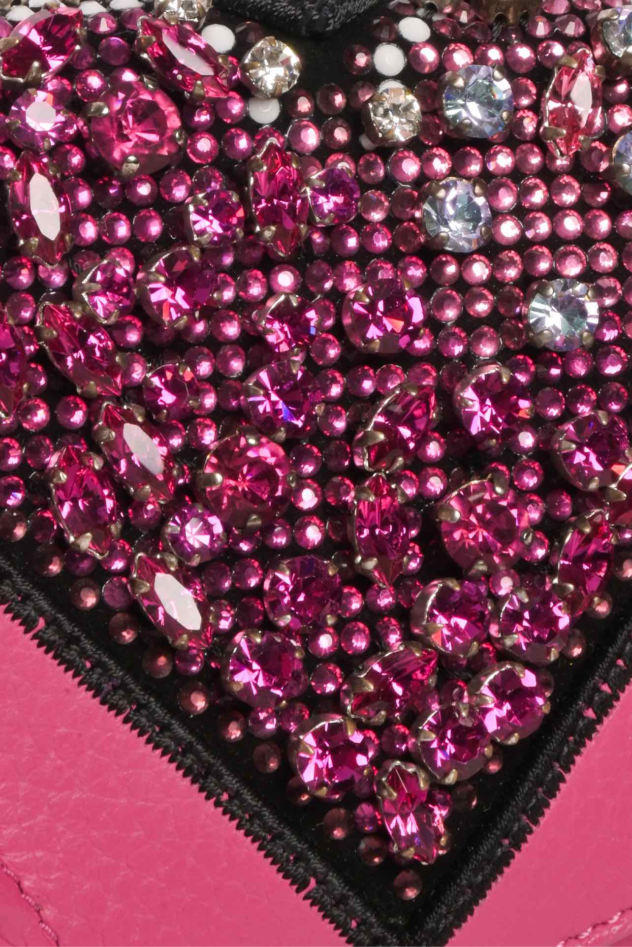 Philipp Plein Crystal Embellished Heart Crossbody - Image 3