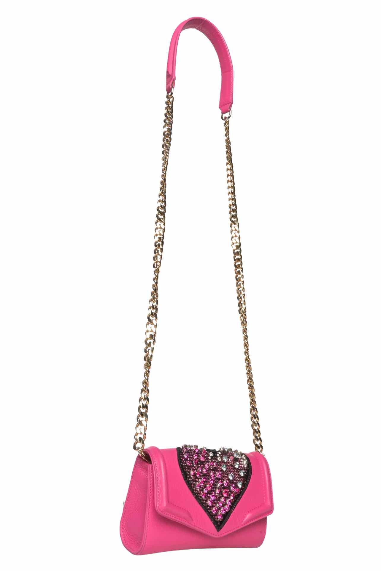 Philipp Plein Crystal Embellished Heart Crossbody - Image 6