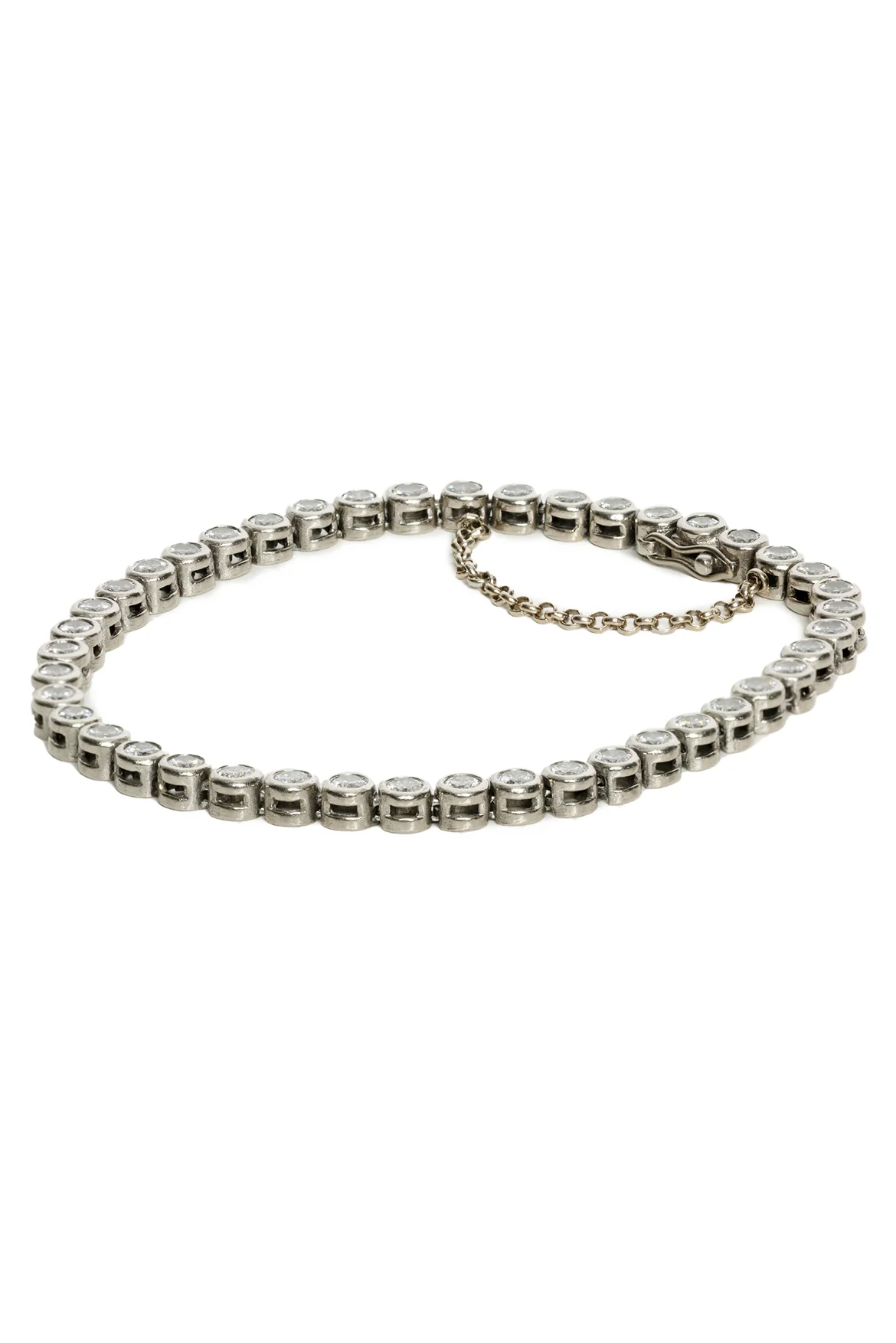 Platinum & White Gold 4.73ct Diamond Tennis Bracelet - Image 2