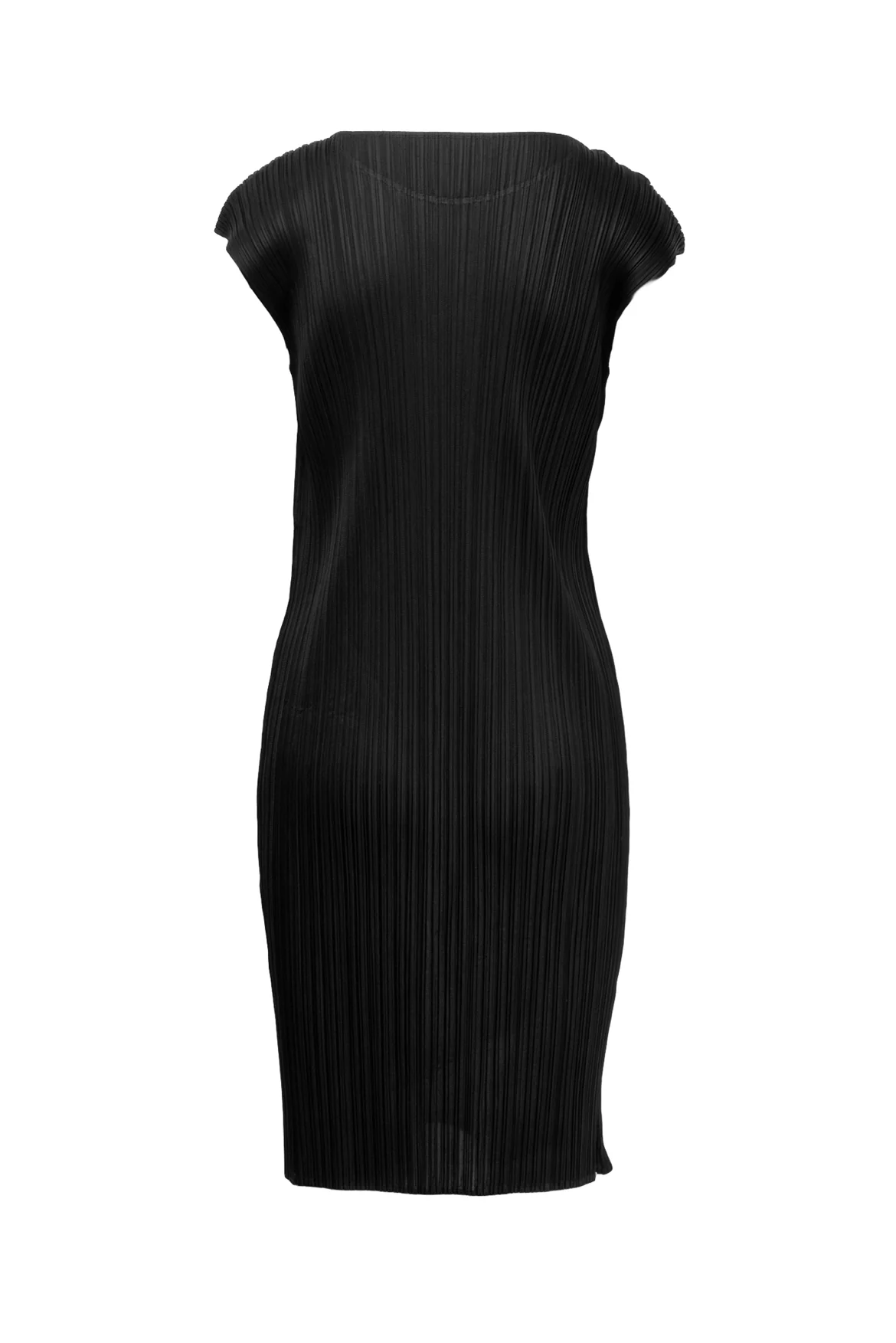 Pleats Please Size 3 Basics Sleeveless Pleated Midi Dress - Image 2