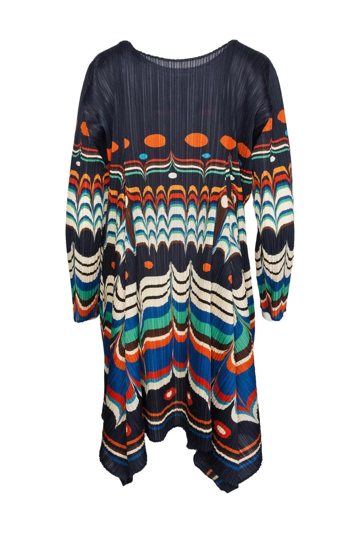 Pleats Please Size 3 Geometric Print Pleated Dress - Image 2