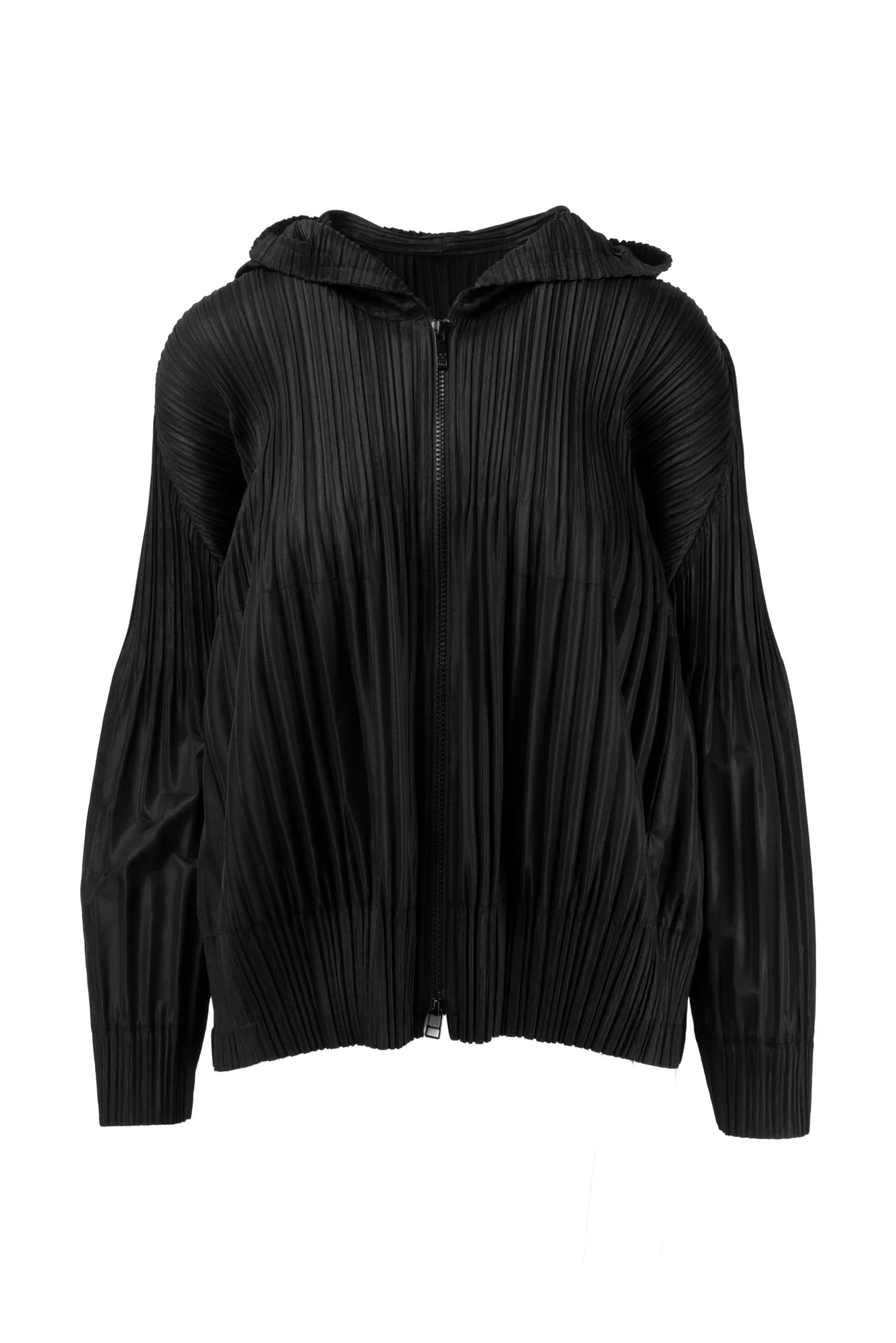 Pleats Please Size 4 Fluffy Basics Hooded Jacket