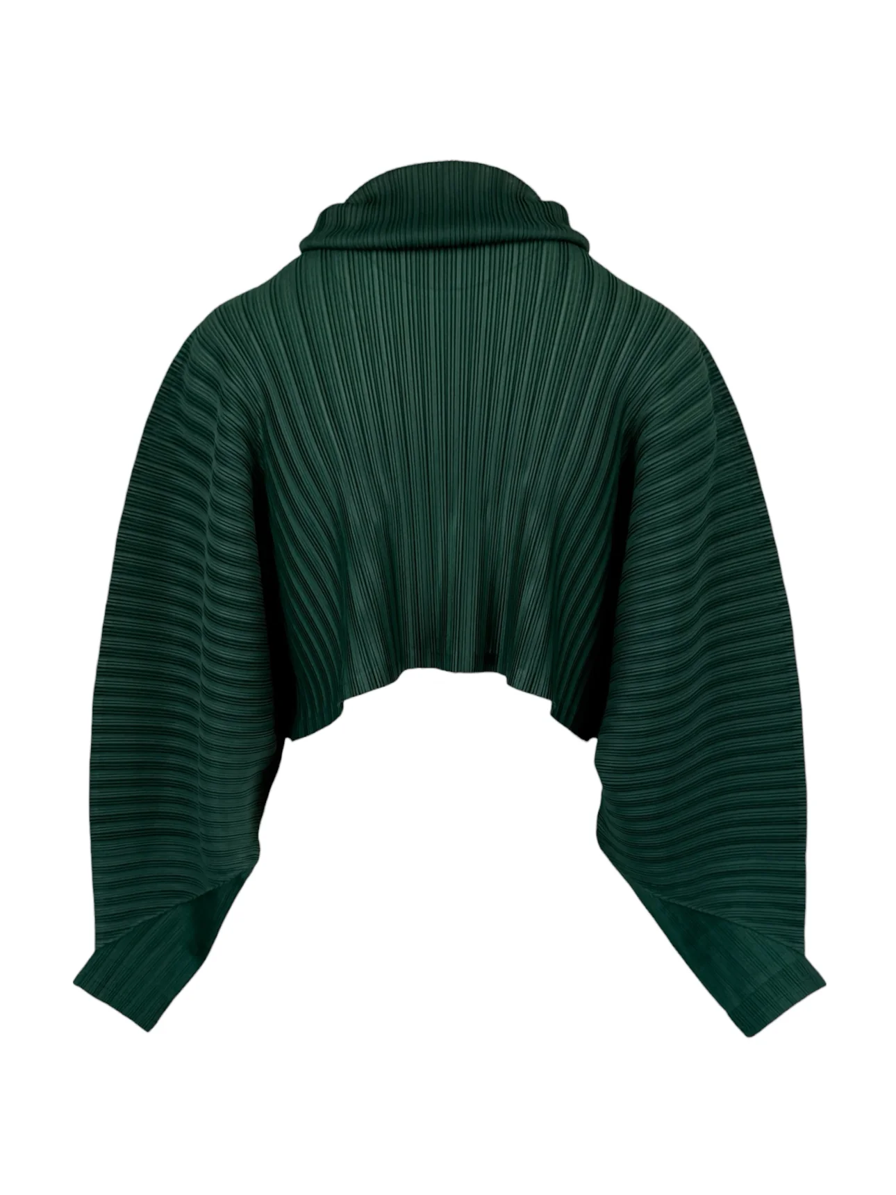 Pleats Please Size XS/S Turtleneck Cropped Pleated Tops - Image 2