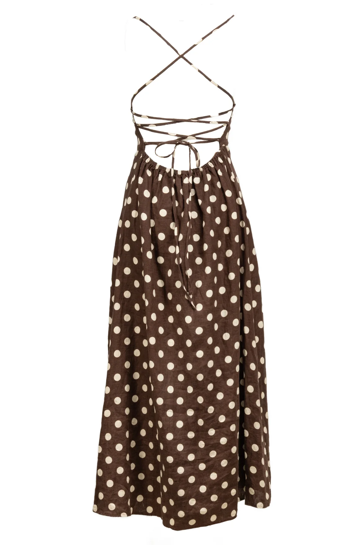 POSSE Size S Linen Polka Dot Dress - Image 2