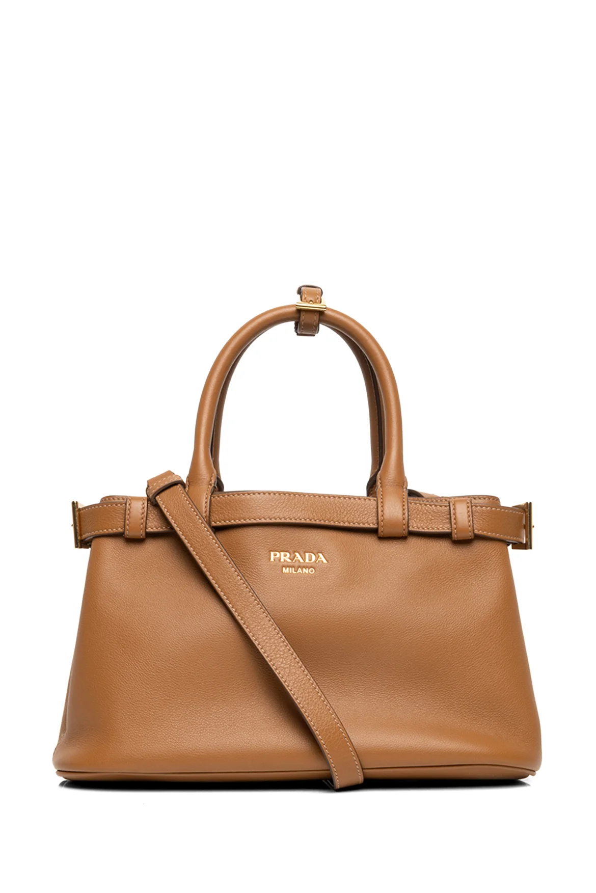 Prada 2024 Buckle Small Leather Bag