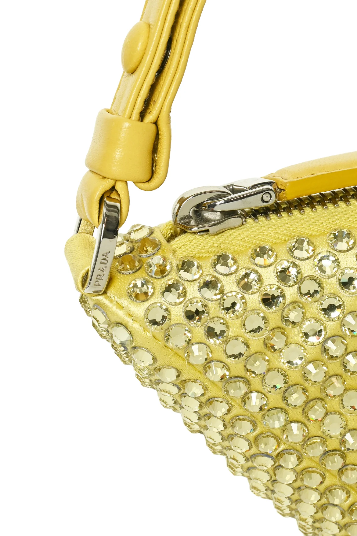 Prada Crystal Studded Satin Pouch - Image 6