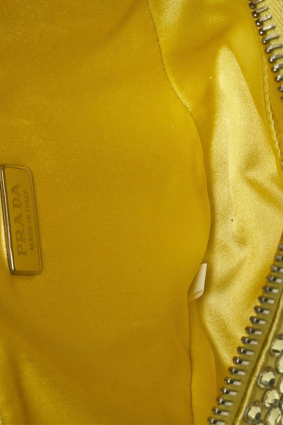 Prada Crystal Studded Satin Pouch - Image 7