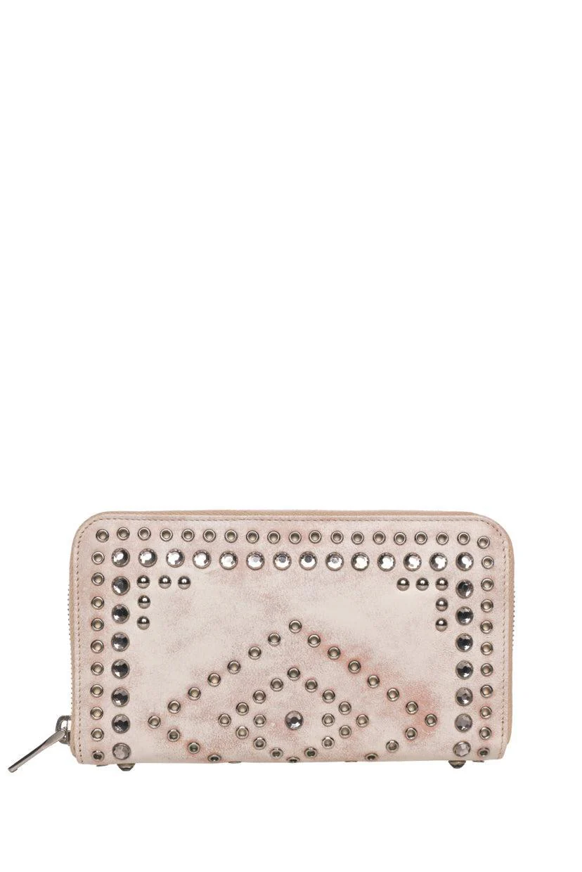 Prada Crystal Studded Zip Around Wallet - Image 2