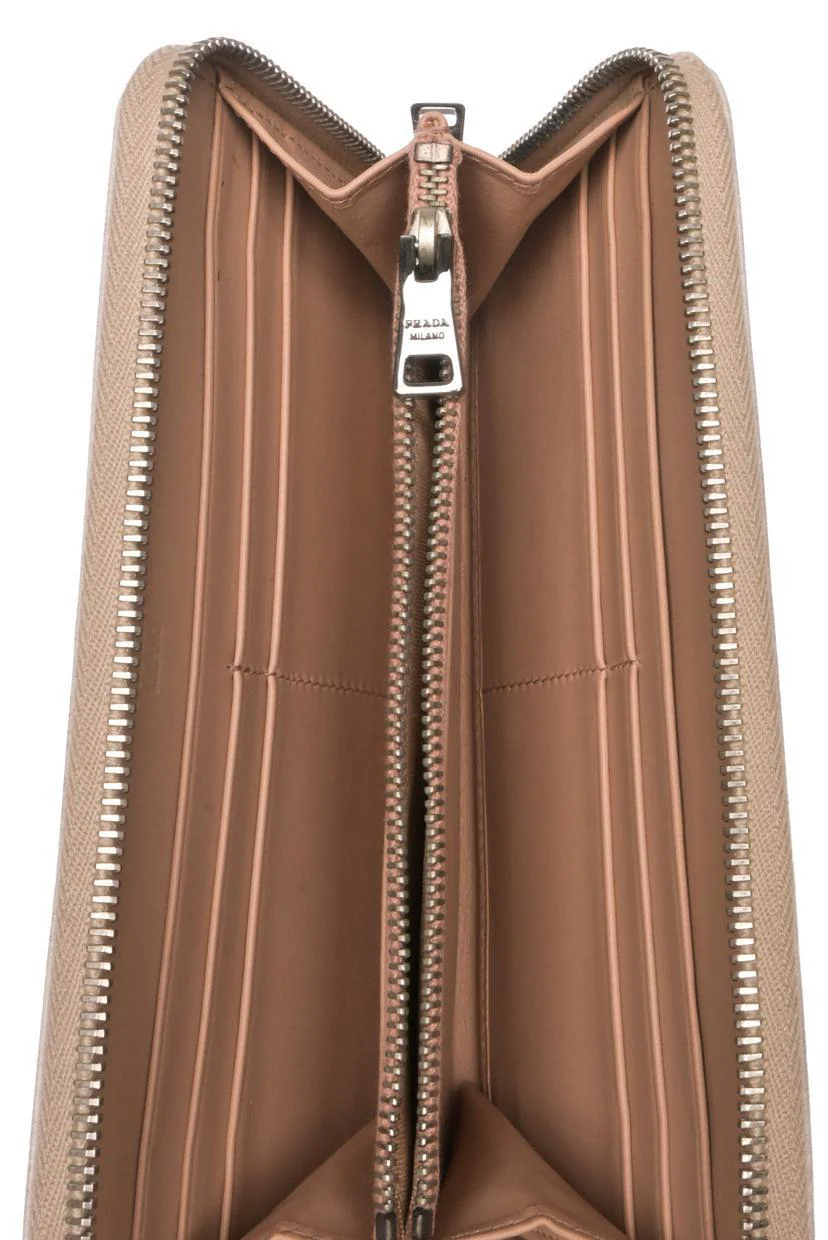 Prada Crystal Studded Zip Around Wallet - Image 4
