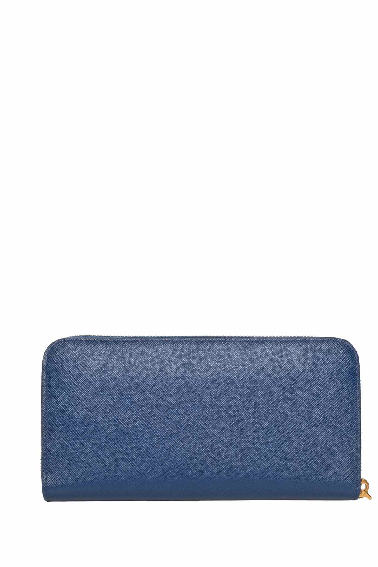 Prada Large Saffiano Lux Triangle Wallet - Image 2