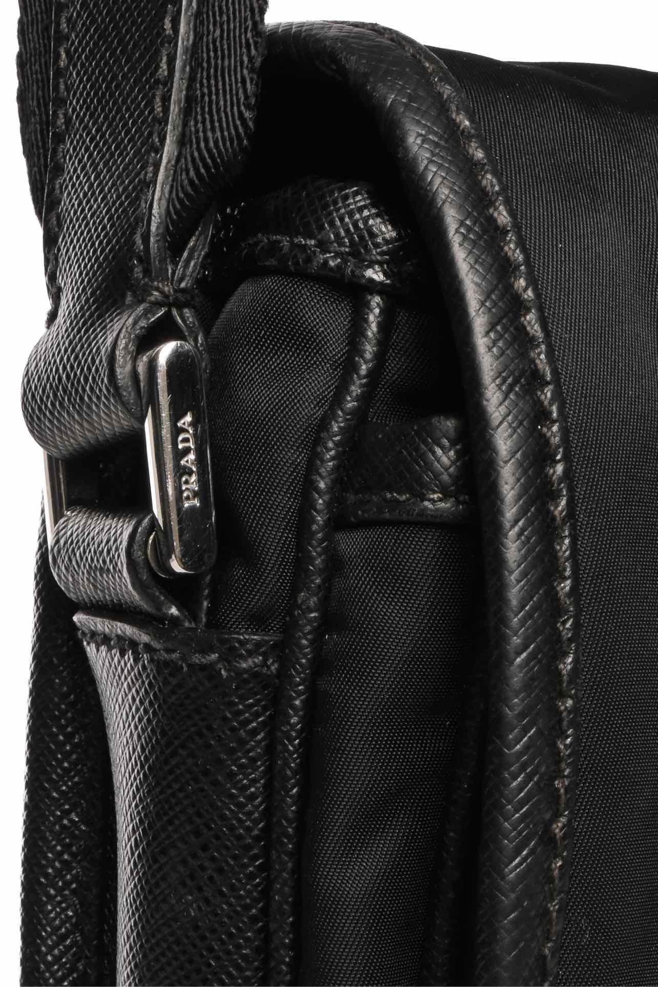 Prada Logo Plaque Buckle Crossbody - Image 5