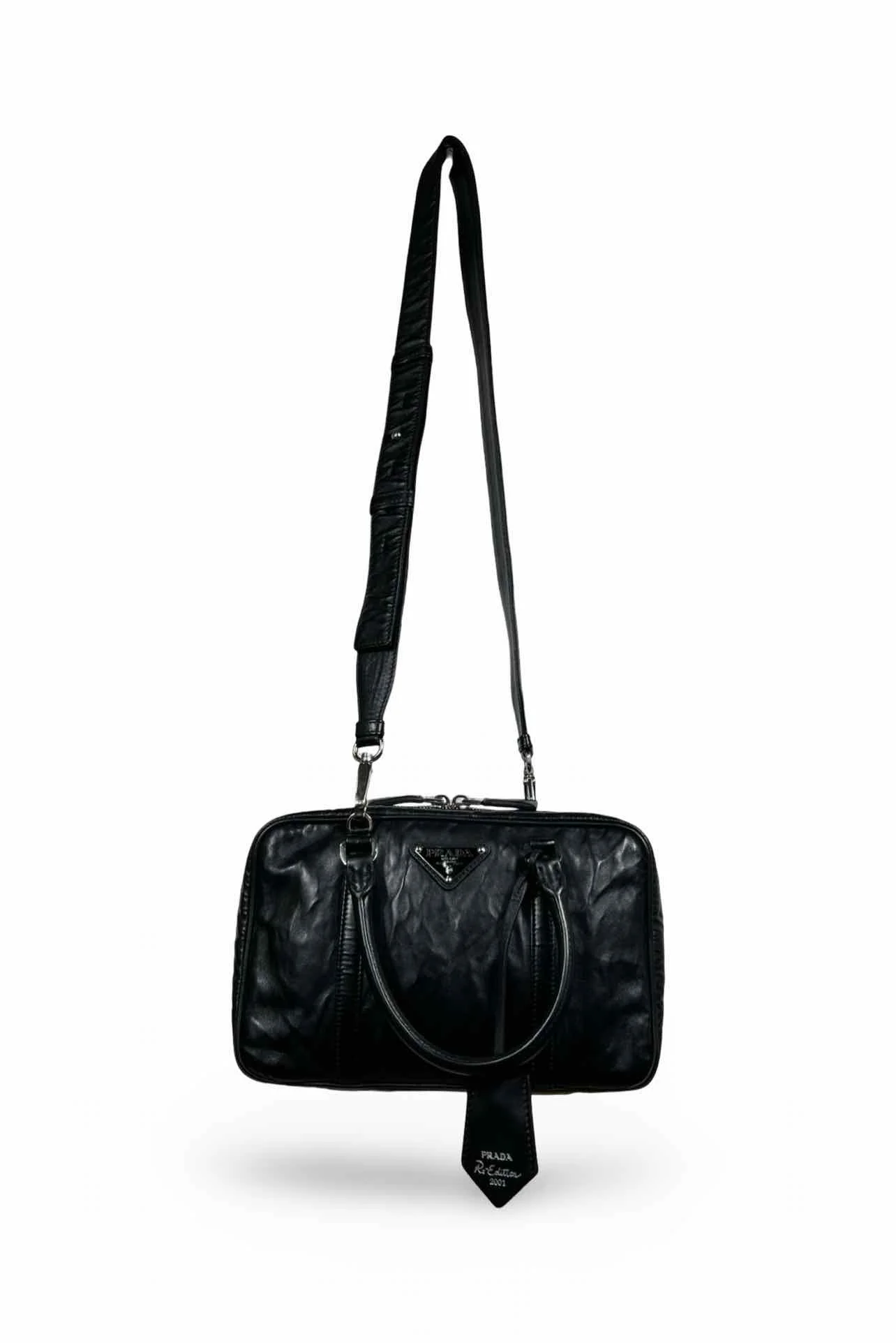 Prada Medium Antique Nappa Leather Top Handle Bag - Image 6