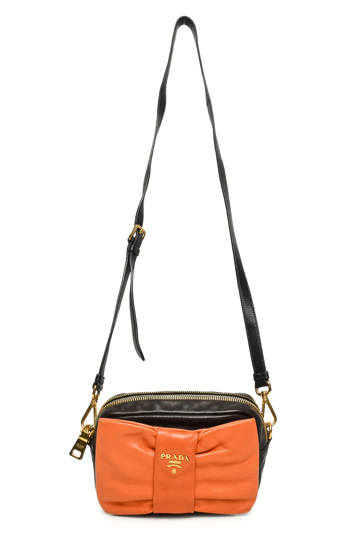 Prada Mixed Metal Fiocco Ribbon Camera Bag - Image 5