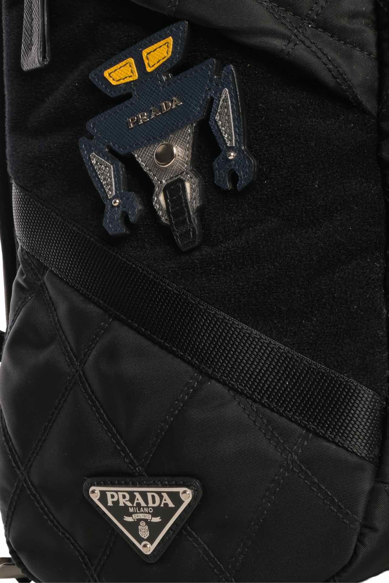 Prada Patch Embellished Quilted Nylon BackPack - Image 3