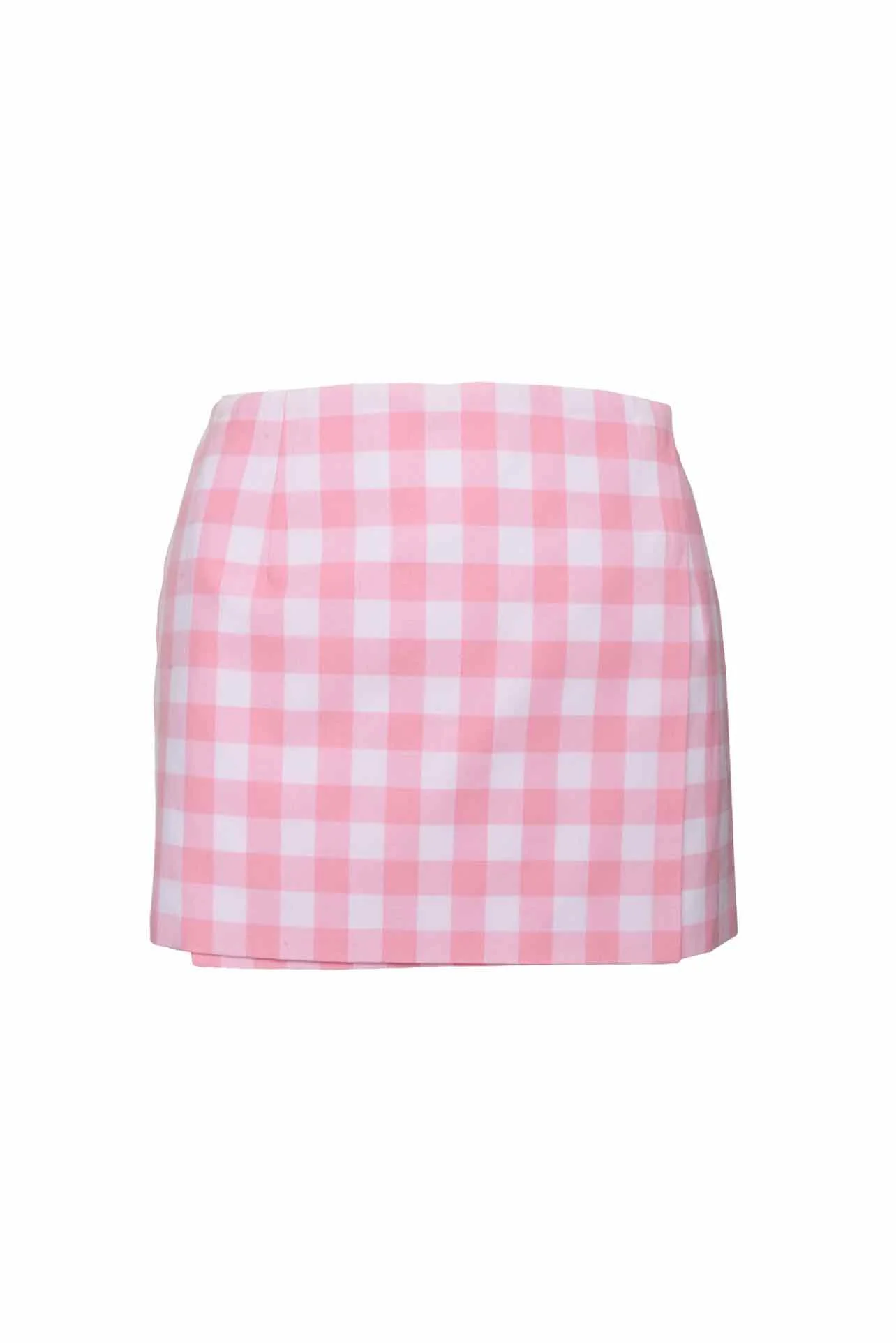 Prada Size 0 2023 Check Wrap Mini Skirt