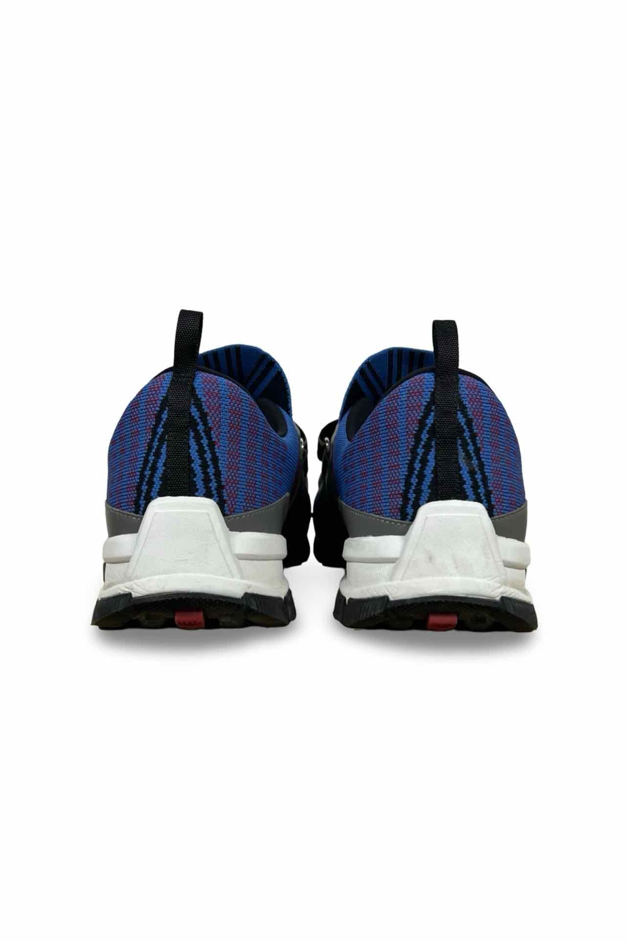 Prada Size 11 Men's Knit Velcro Strap Sneakers - Image 4