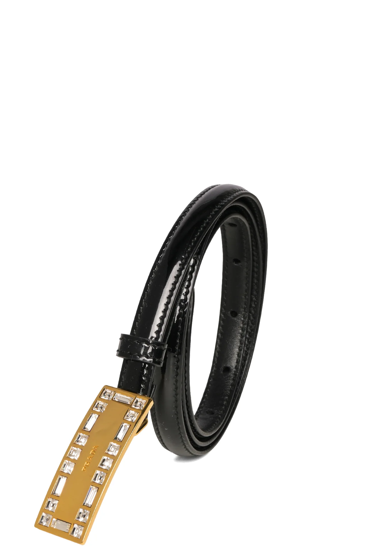 Prada Size 34 Skinny Patent Belt - Image 2