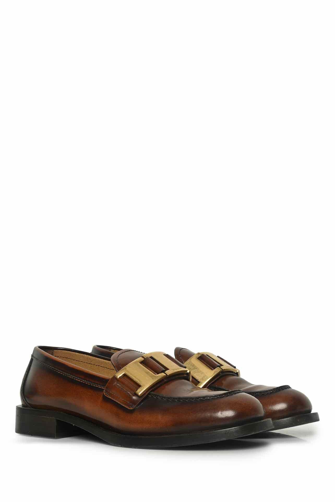 Prada Size 35.5 Buckle Loafers - Image 2