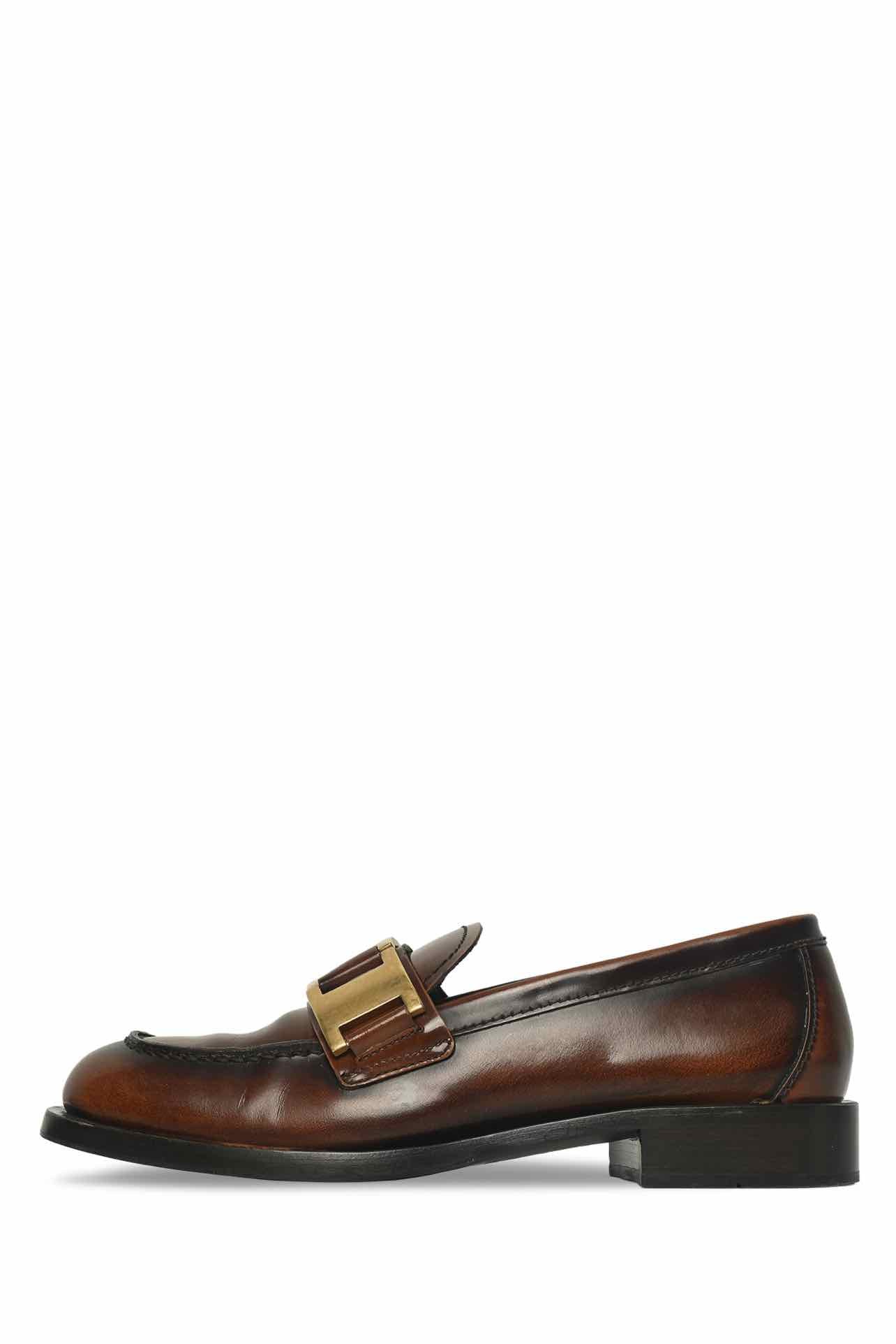 Prada Size 35.5 Buckle Loafers - Image 3