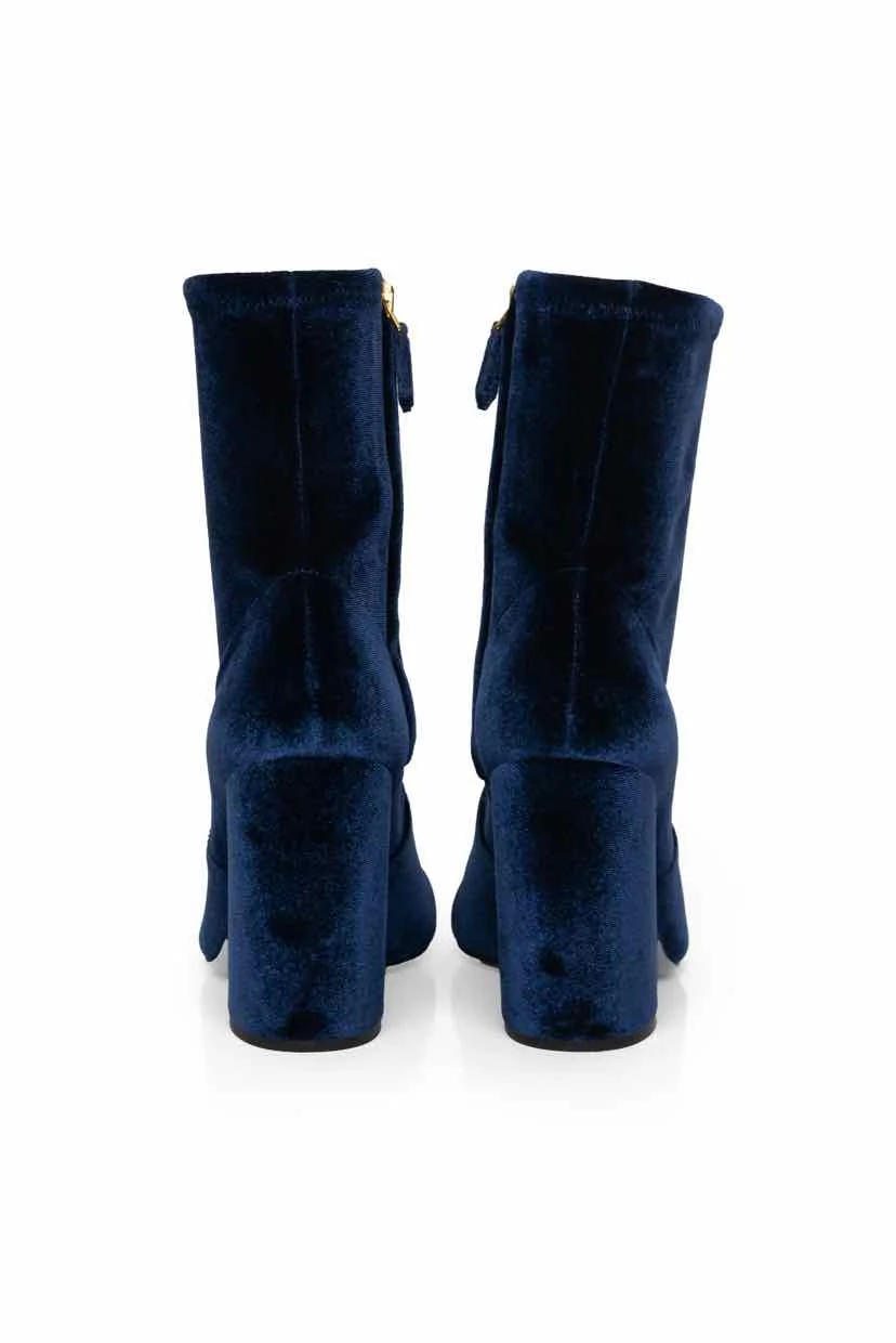 Prada Size 36.5 Velvet Ankle Boots - Image 4