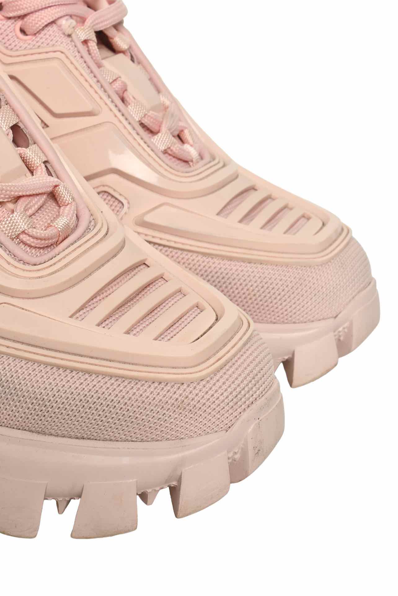 Prada Size 37 Cloudbust Thunder Knit Fabric Sneaker - Image 3