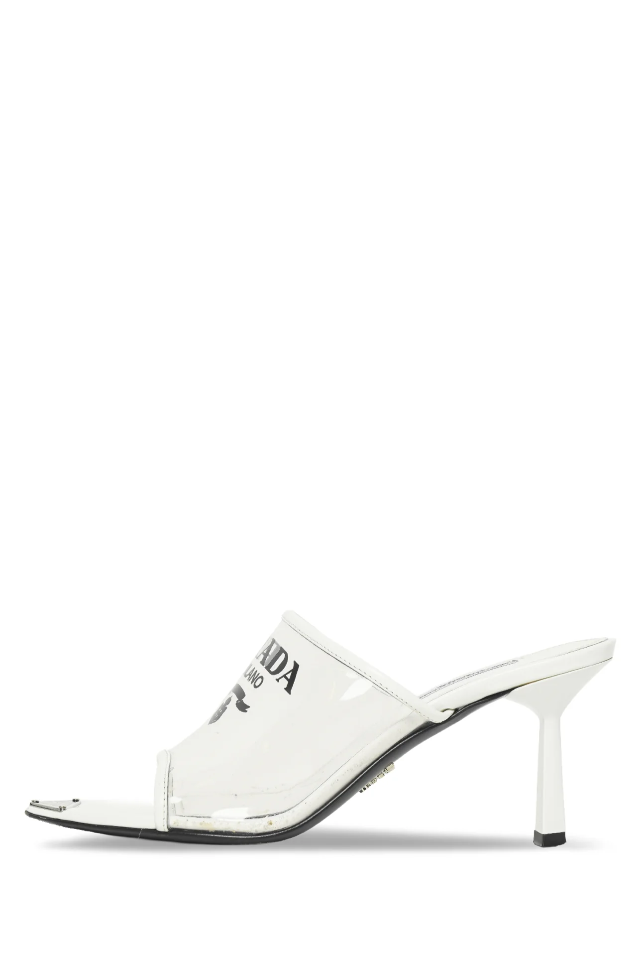 Prada Size 37 PVC Printed Mules - Image 3