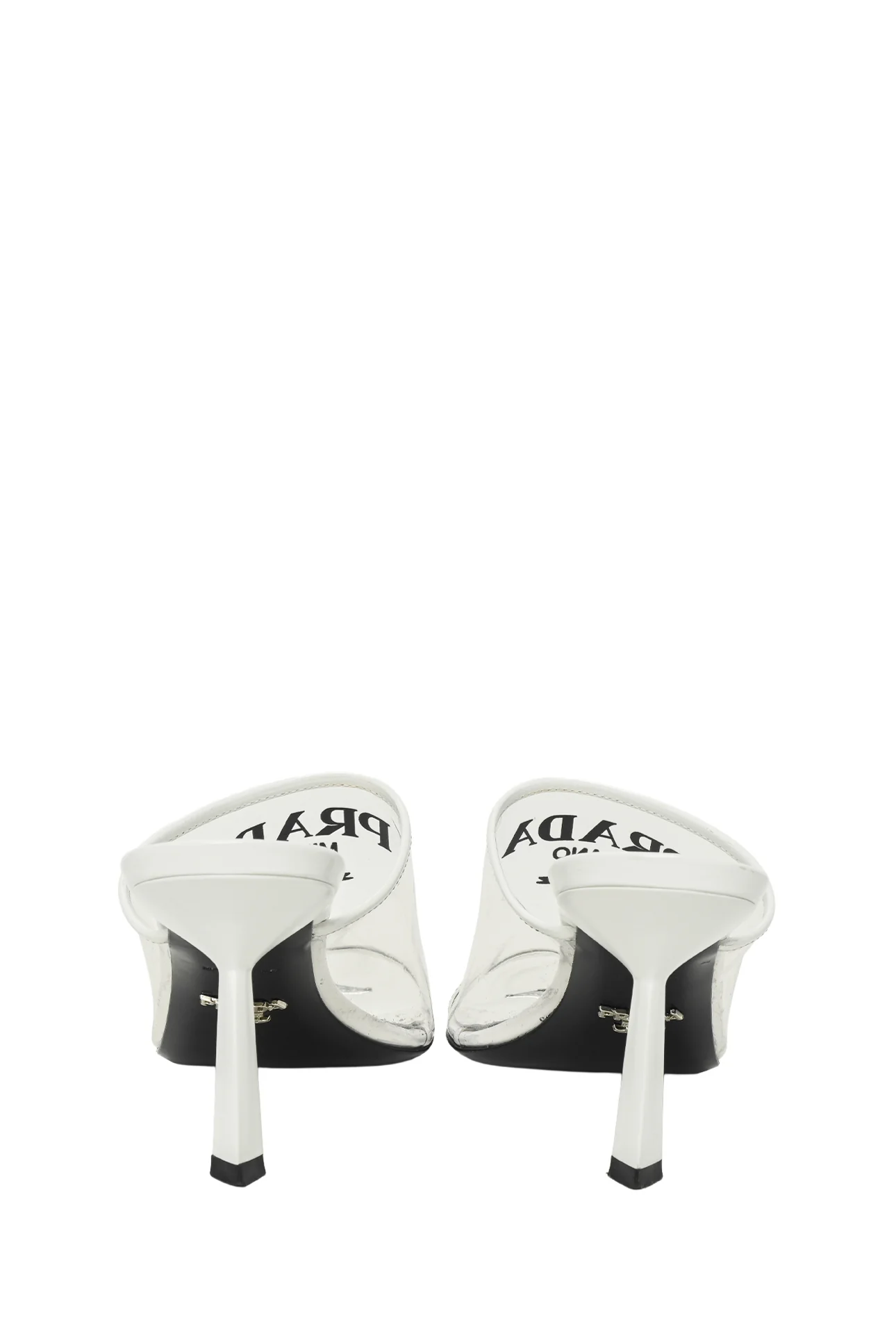 Prada Size 37 PVC Printed Mules - Image 4