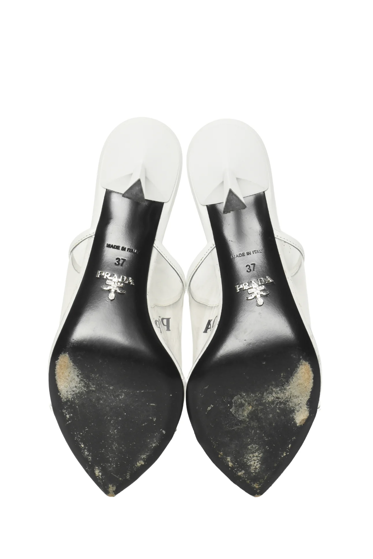 Prada Size 37 PVC Printed Mules - Image 7