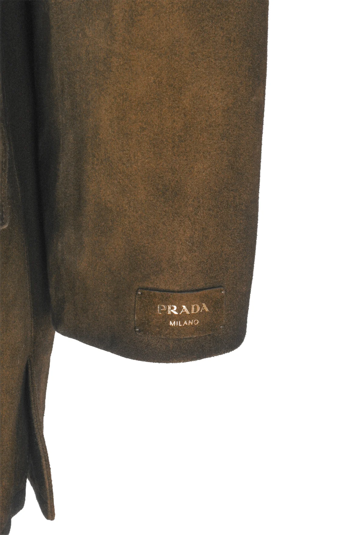 Prada Size 38 2023 Single Breasted Distressed Suede Coat - Image 5