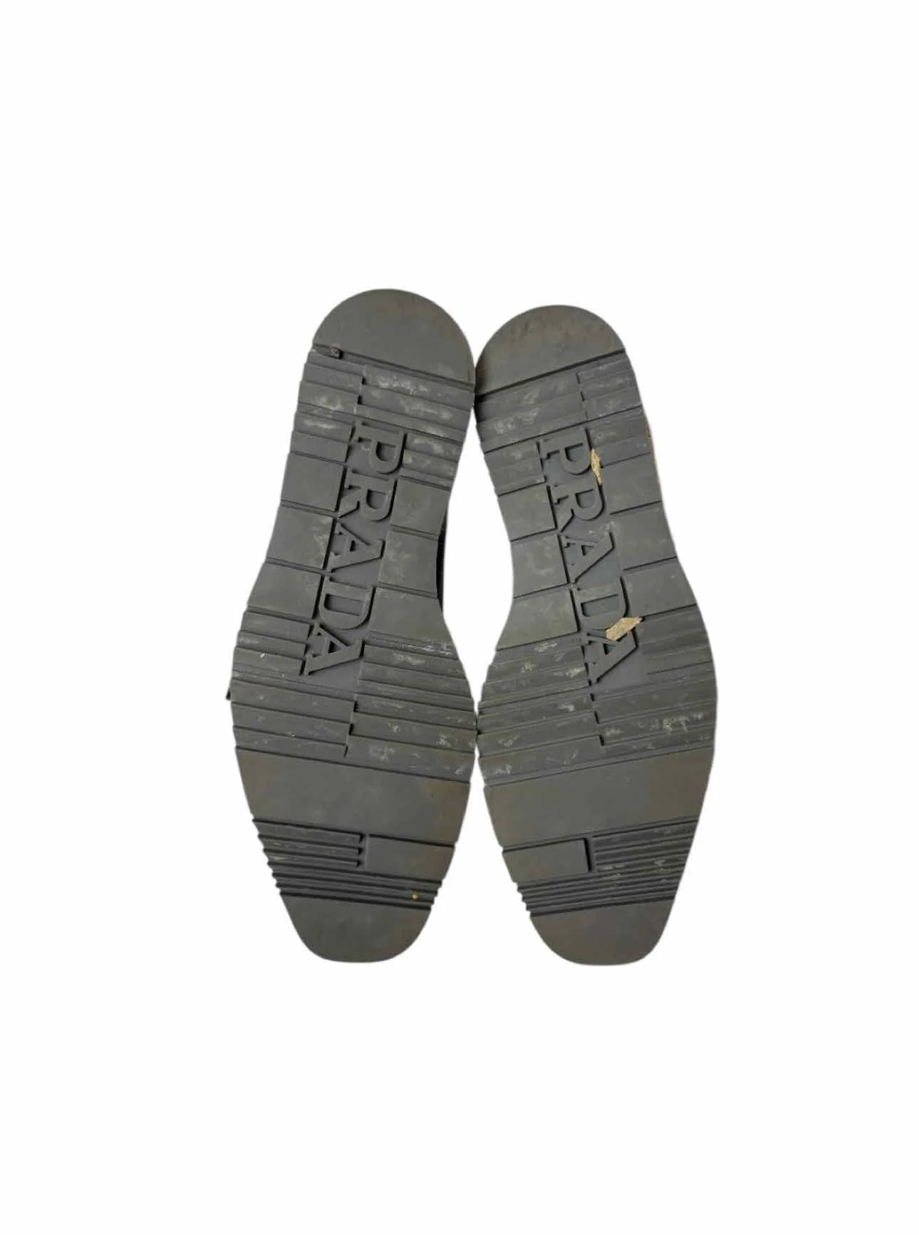 Prada Size 38.5 Leather Platform Brogue Espadrille Derby Flats - Image 5