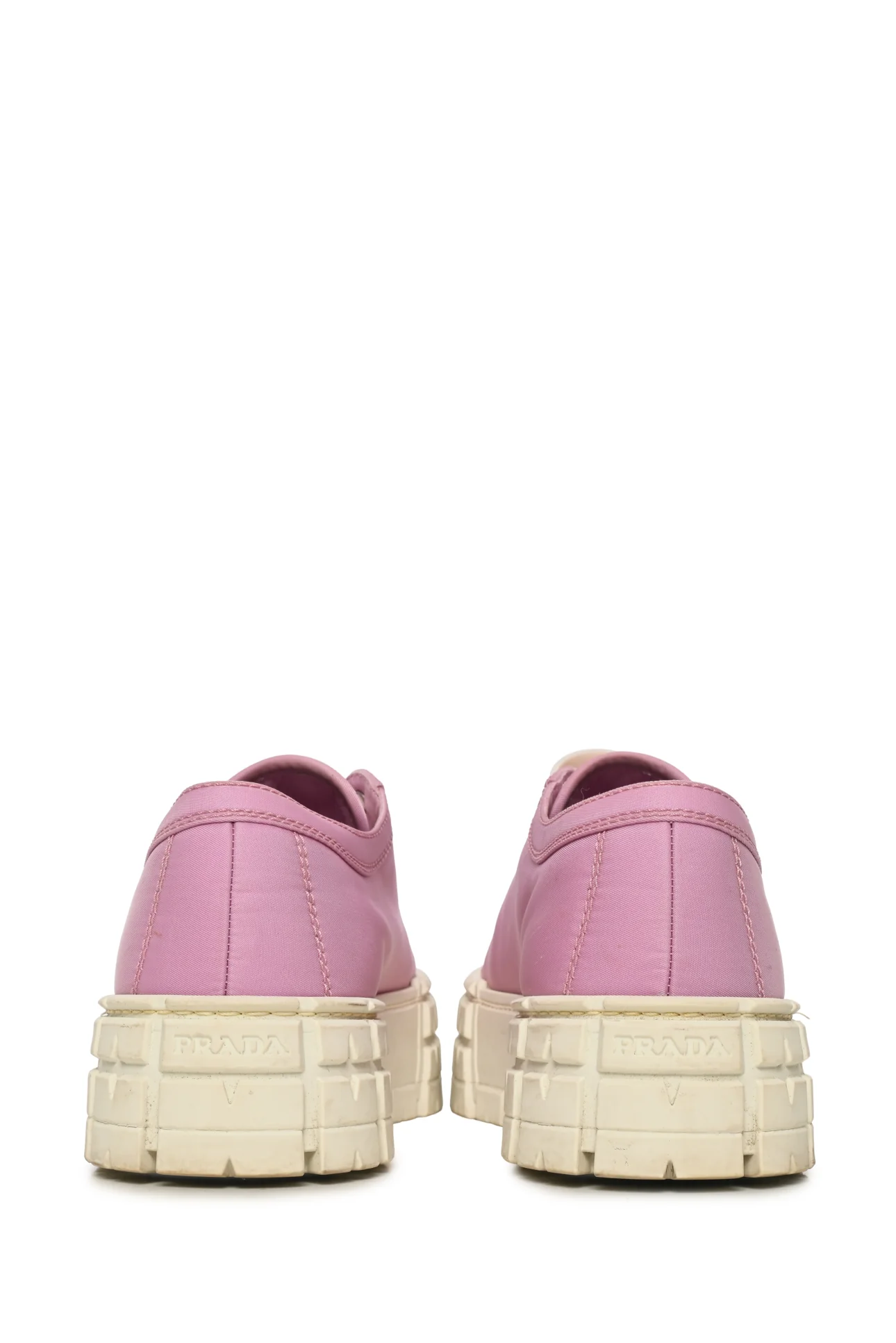 Prada Size 38.5 Re-Nylon Gabardine Triangle Logo Double Wheel Sneaker - Image 4