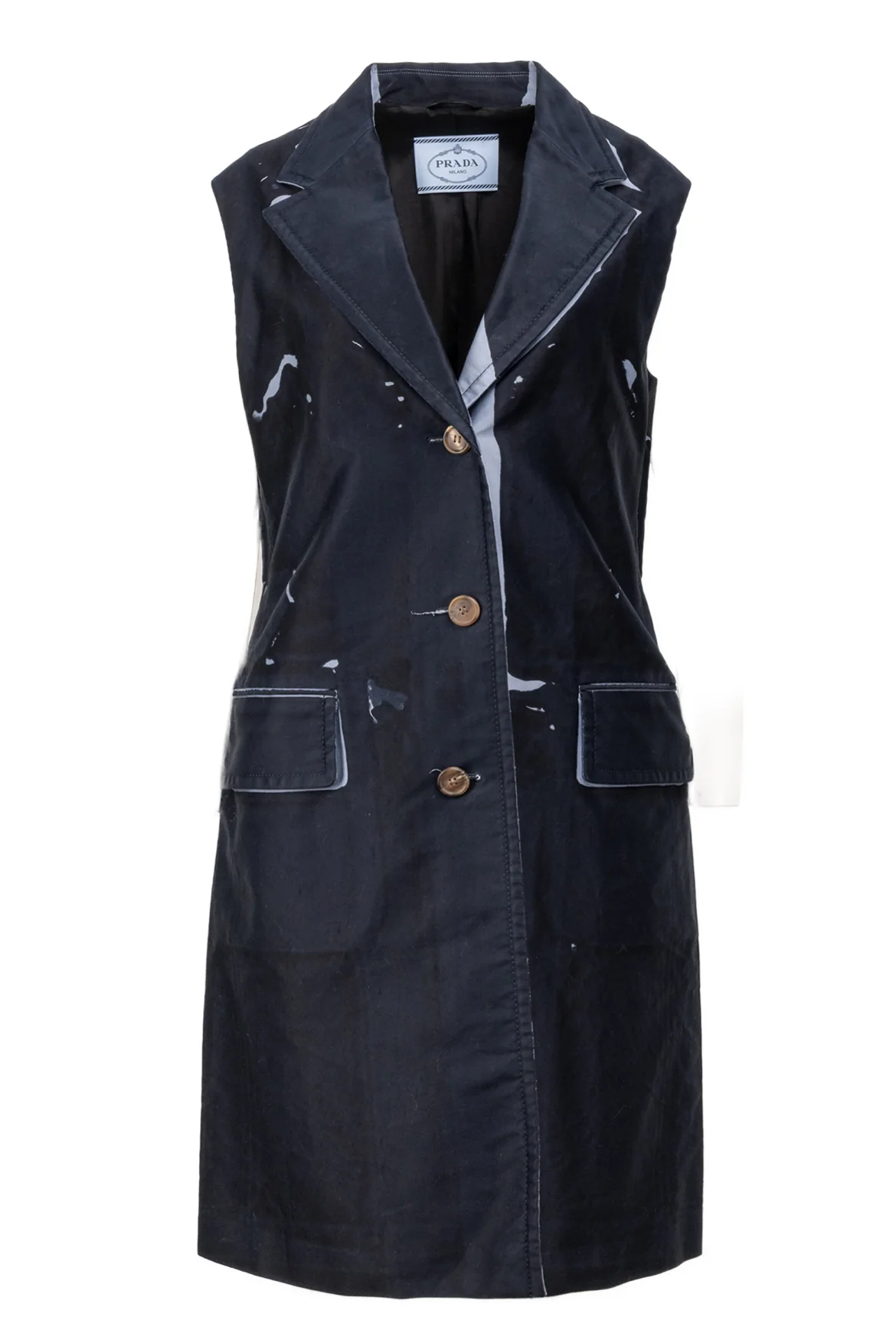 Prada Size 38 Spring 2018 Long Printed Cotton Vest