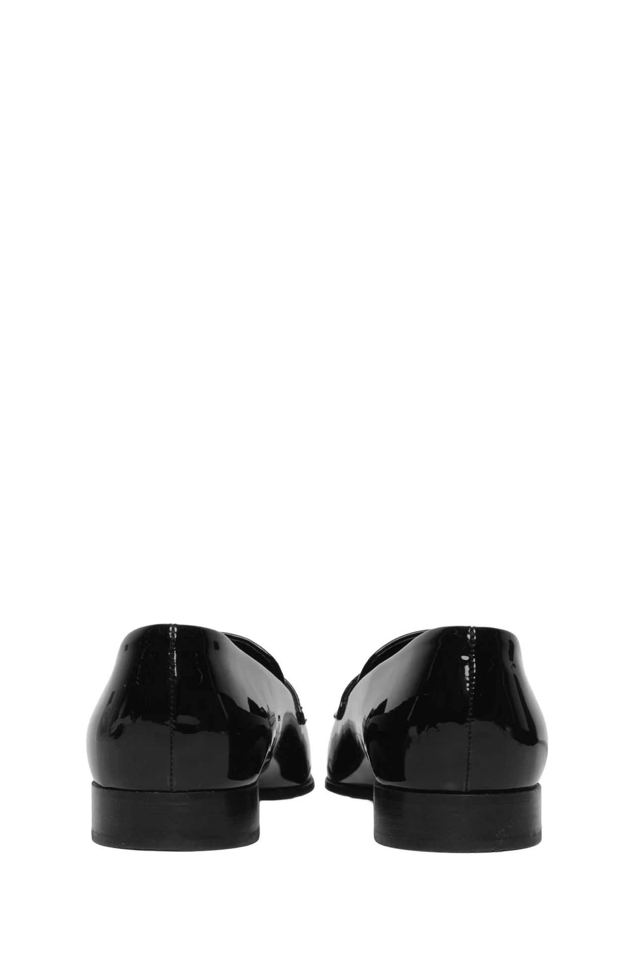 Prada Size 38 Vernice Triangle Pointed Toe Loafers - Image 4