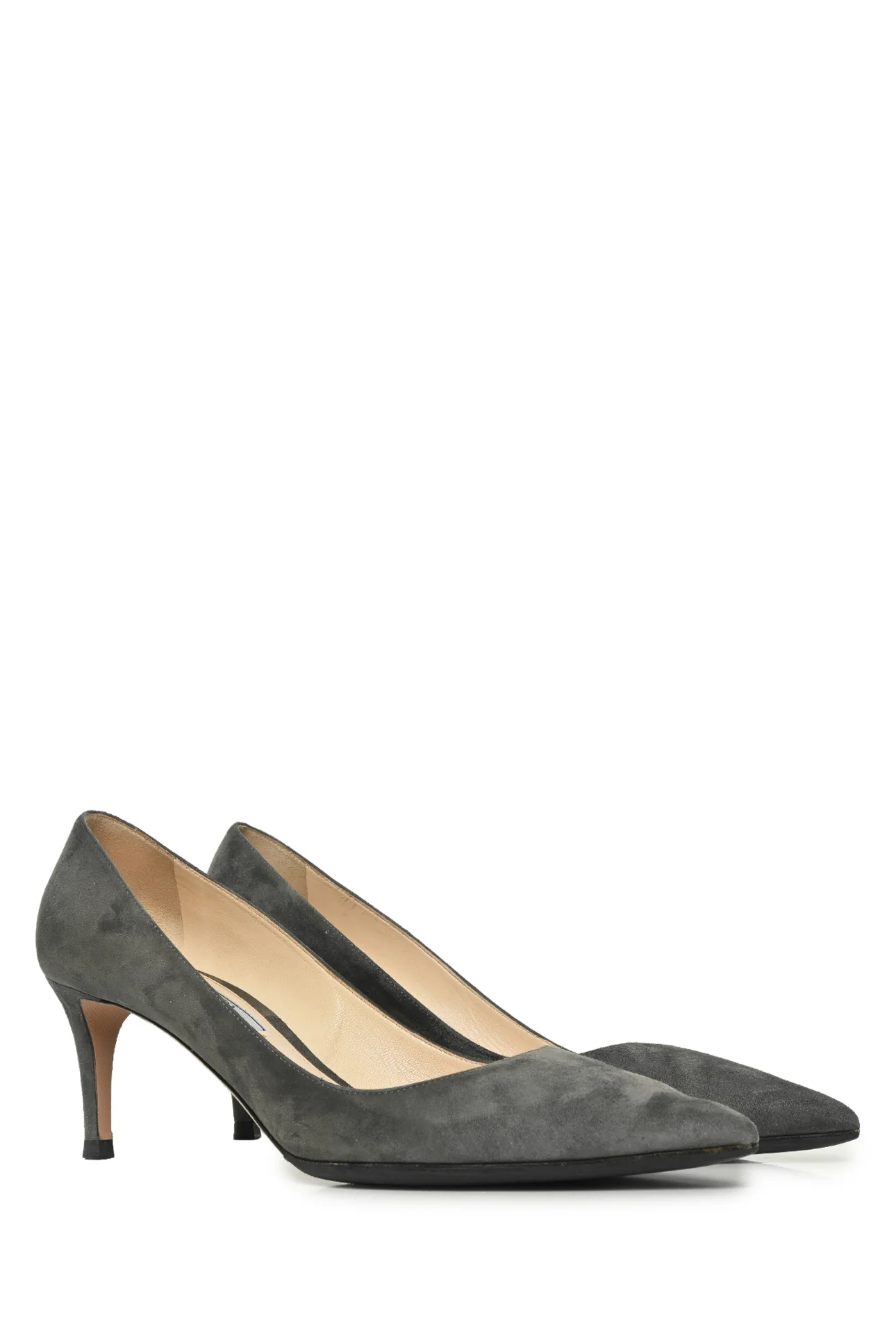 Prada Size 39.5 Suede Pointeed Toe Pumps - Image 2