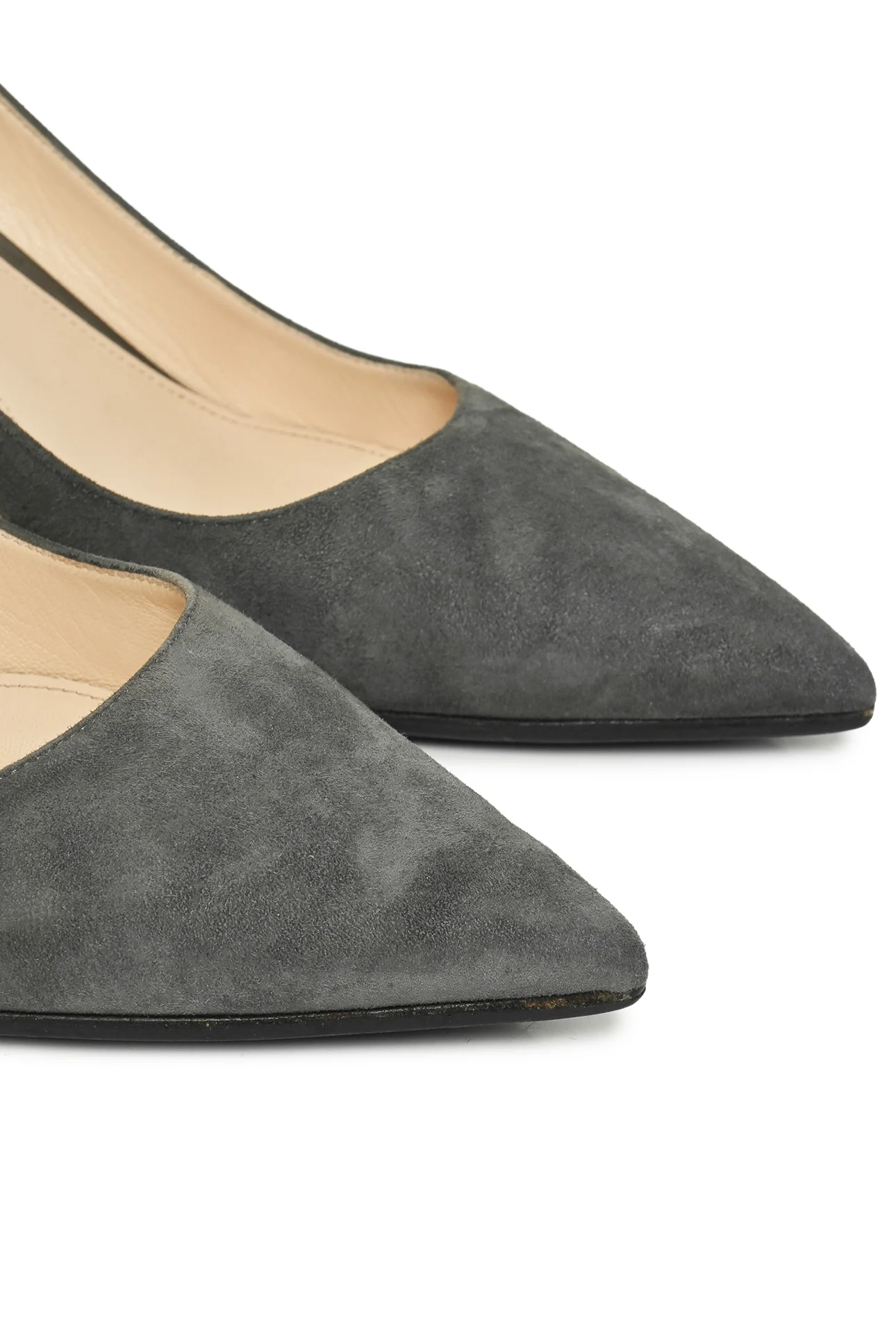 Prada Size 39.5 Suede Pointeed Toe Pumps - Image 5