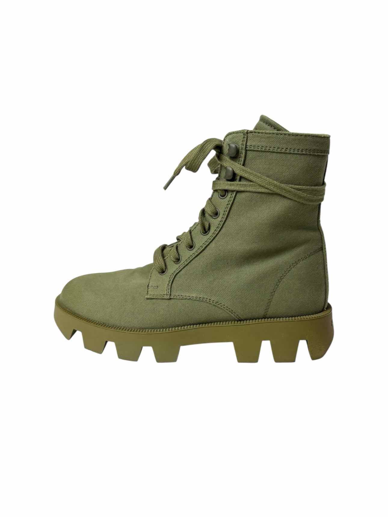 Prada Size 39 Canvas Combat Ankle Boots - Image 3