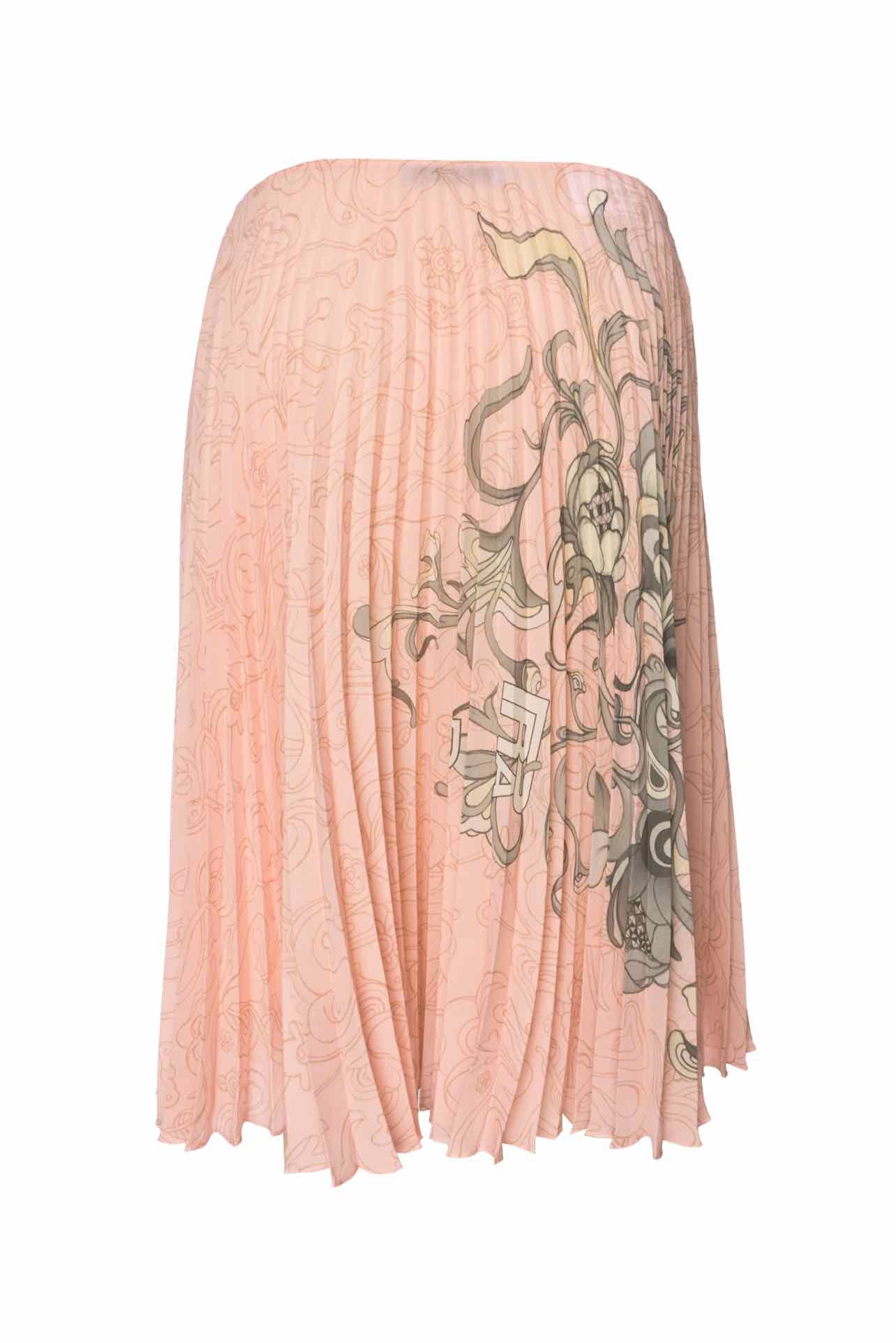 Prada Size 42 2017 Floral Print Pleated Skirt - Image 2