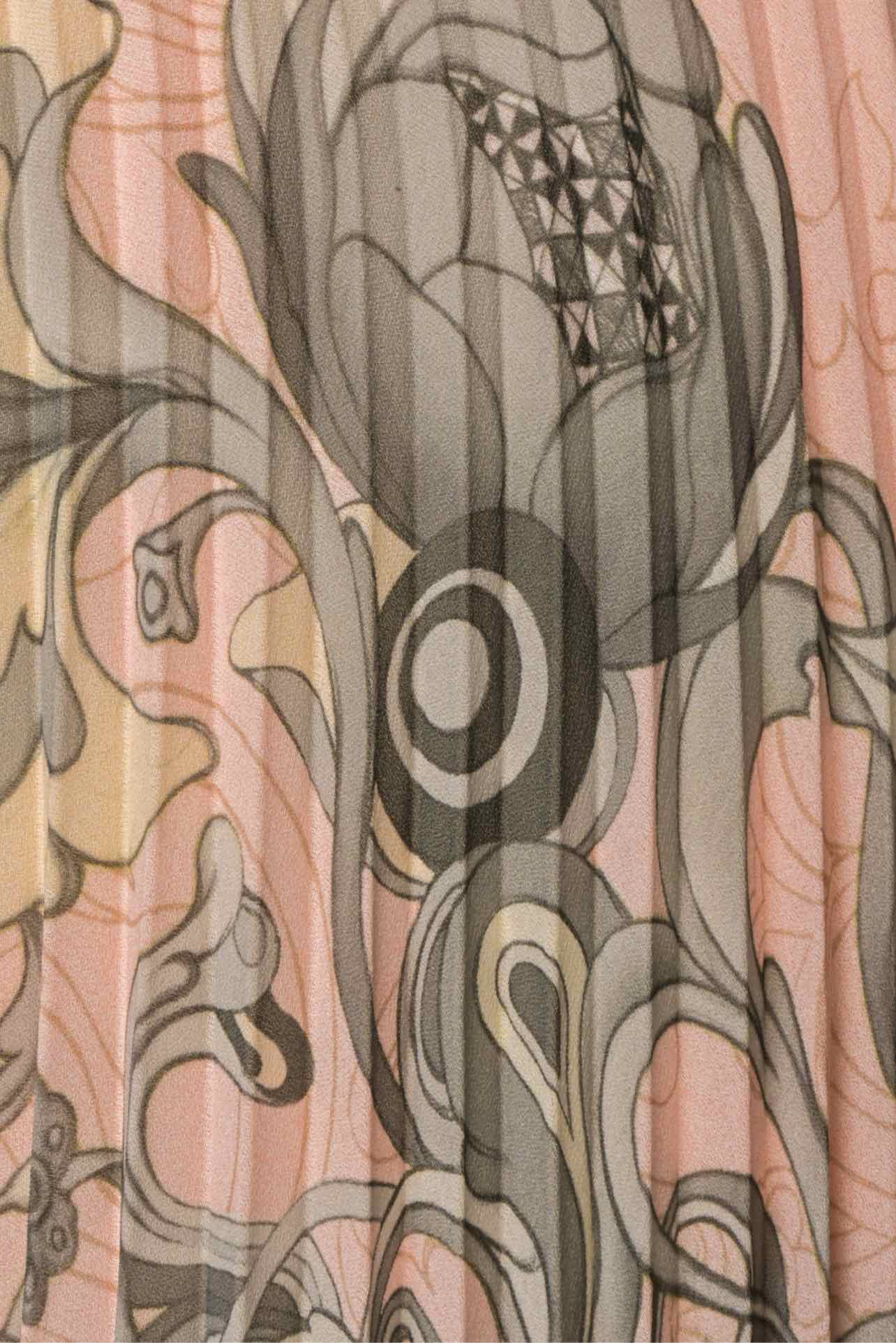 Prada Size 42 2017 Floral Print Pleated Skirt - Image 3