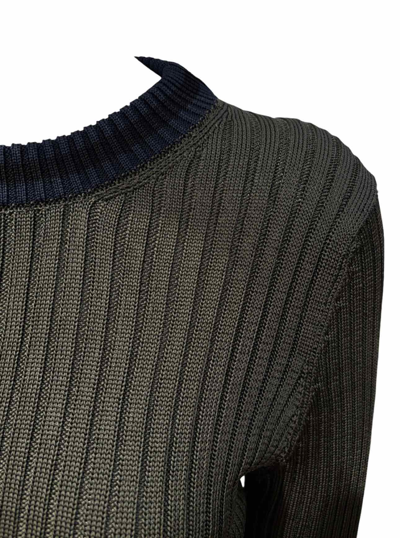 Prada Size 42 Ribbed Viscose Cropped Sweater - Image 3