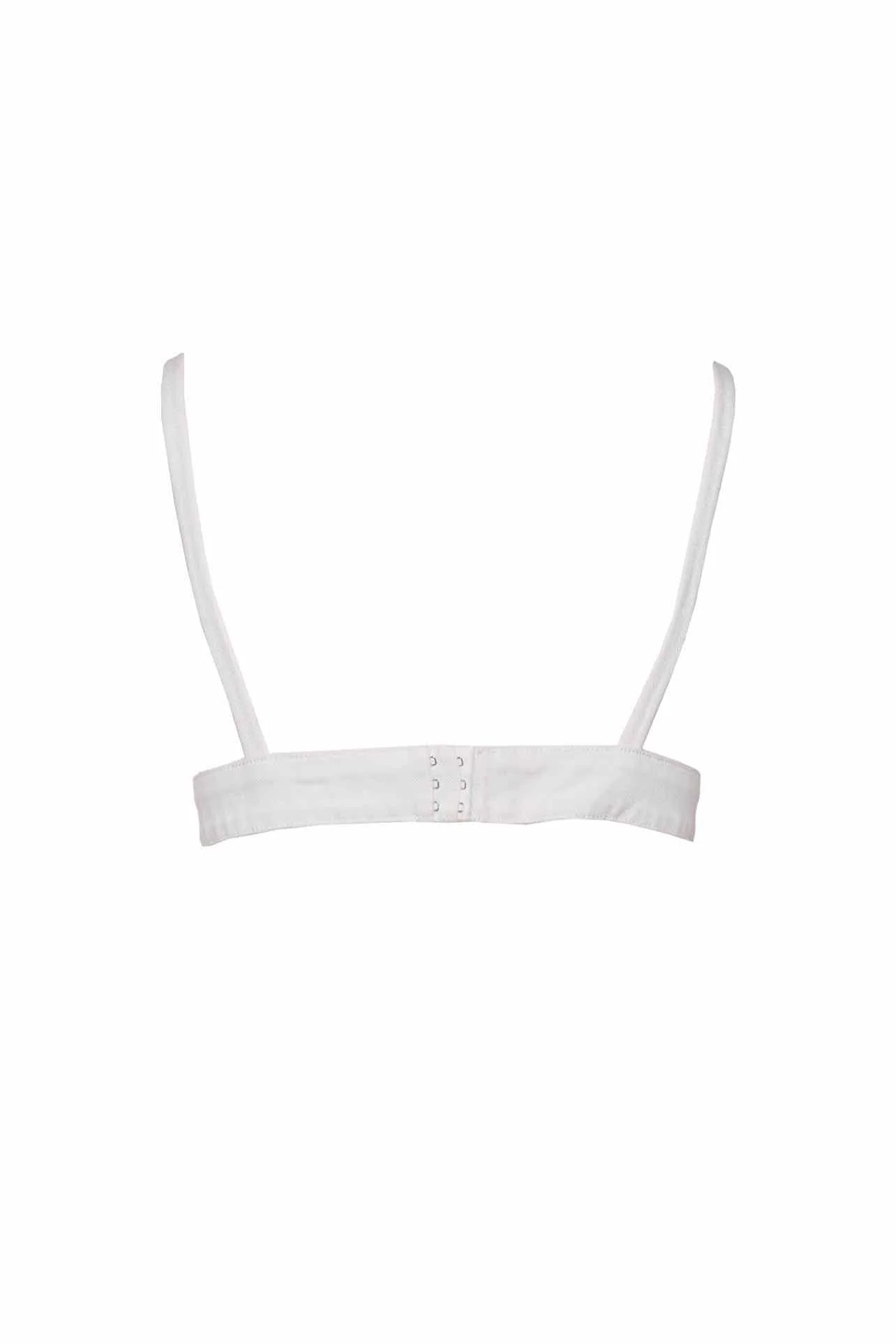 Prada Size S/M Logo Denim Bralette - Image 2