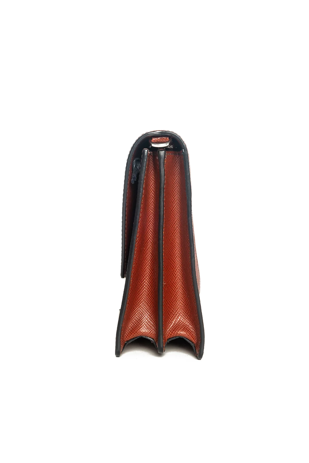 Prada Small Saffiano Double Lock Convertible Clutch - Image 4