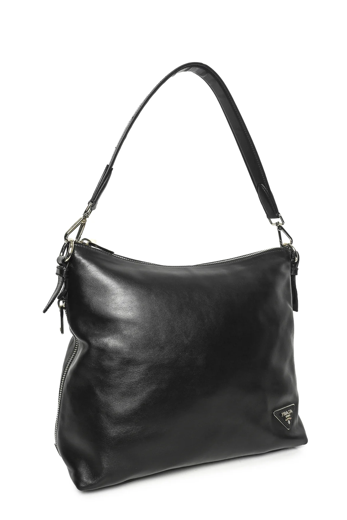 Prada Soft Leather Side Zip Tote - Image 2